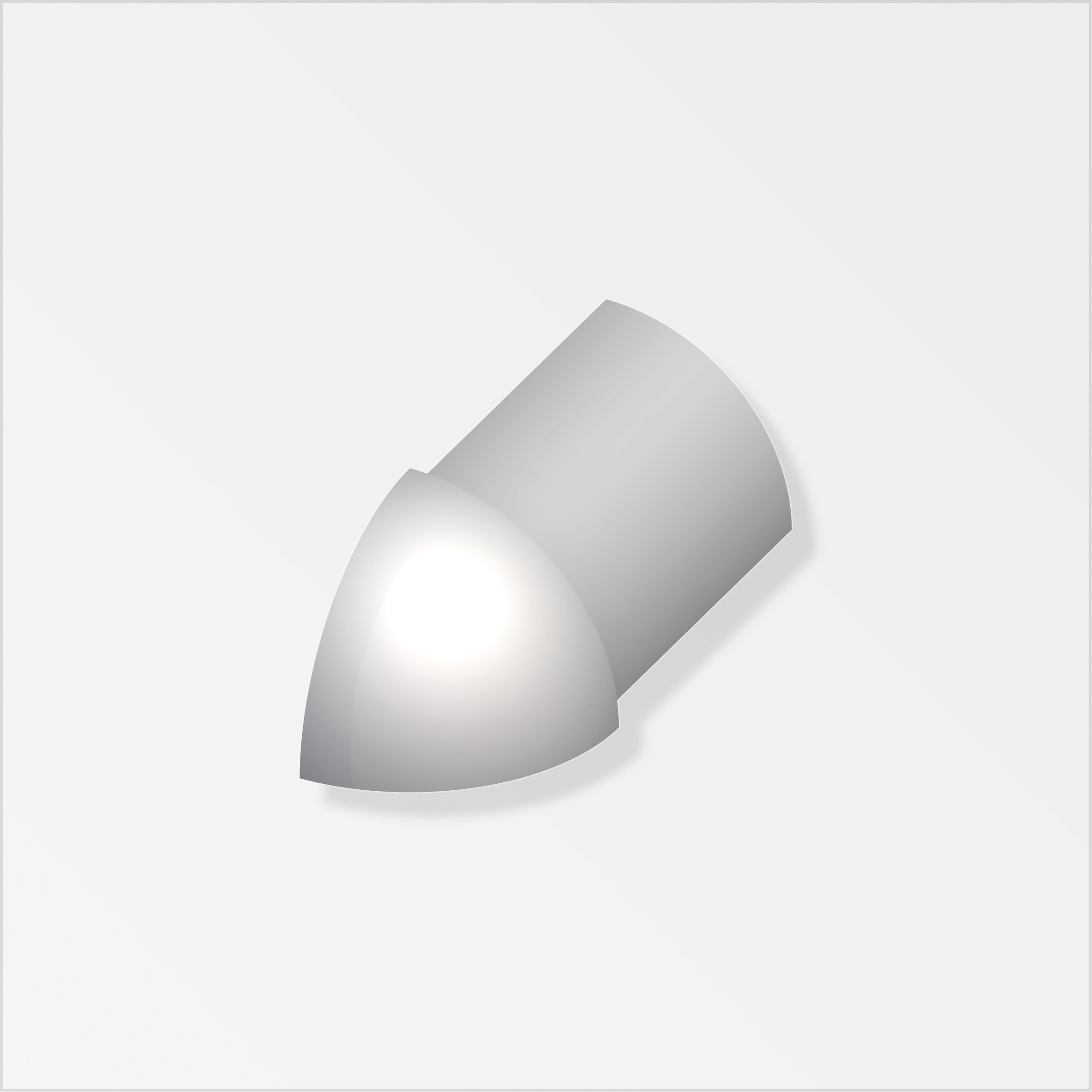 Alfer Viertelkreis-Außenecke, 9,5 mm, edelstahl