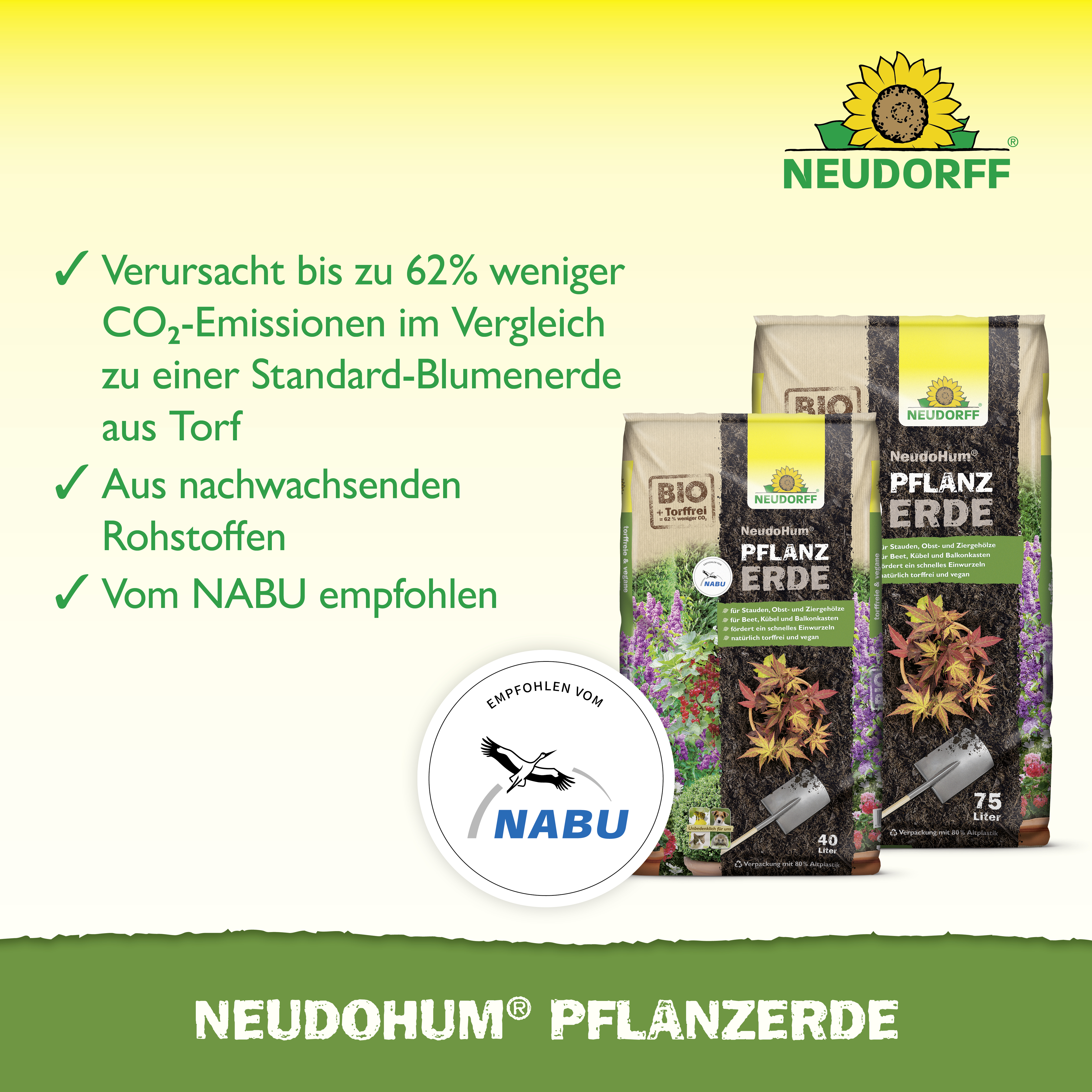 Neudorff NeudoHum PflanzErde, 75 l