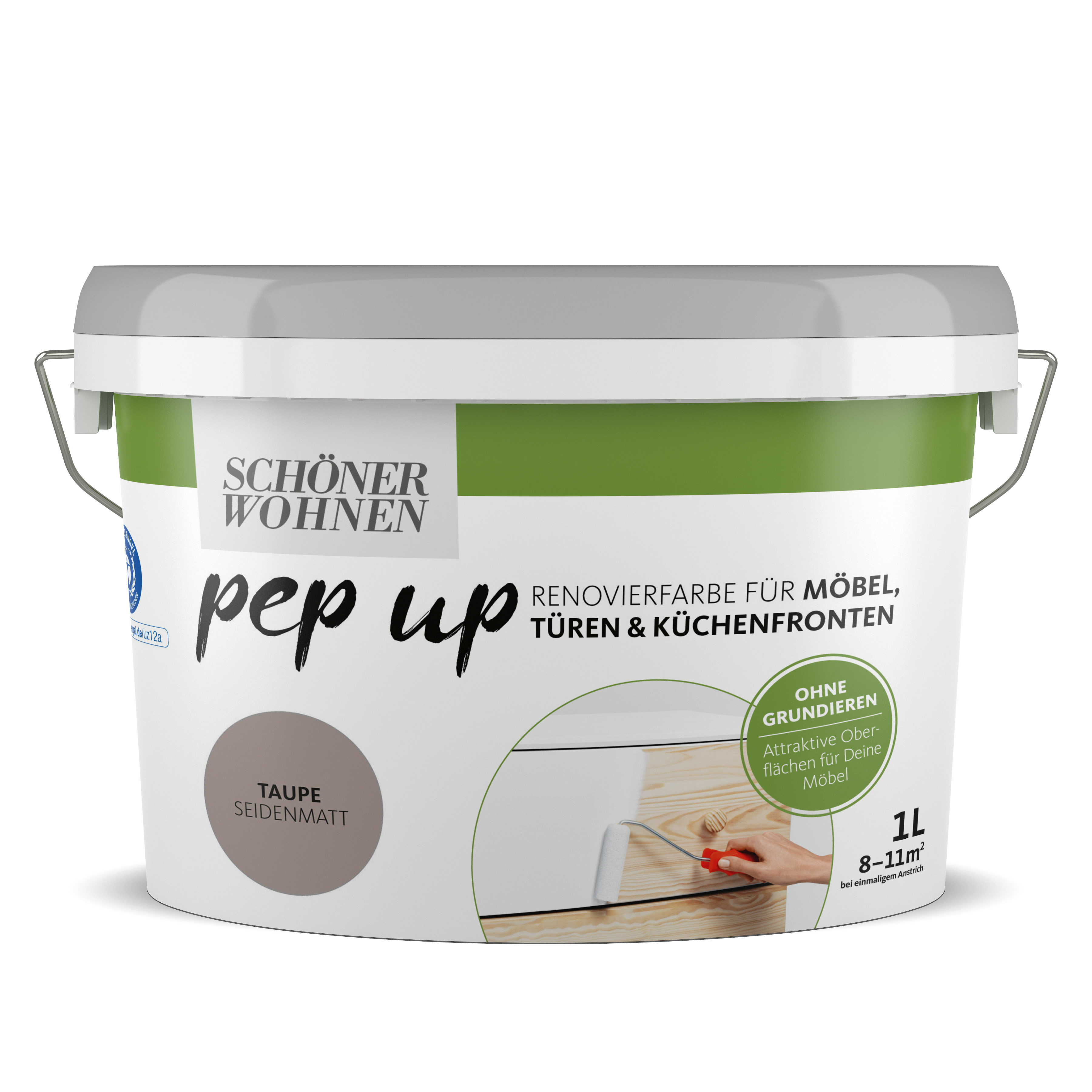 SW_2493-0001-8560 Schöner Wohnen pep up Möbel, Türen & Küchenfronten, taupe seidenmatt