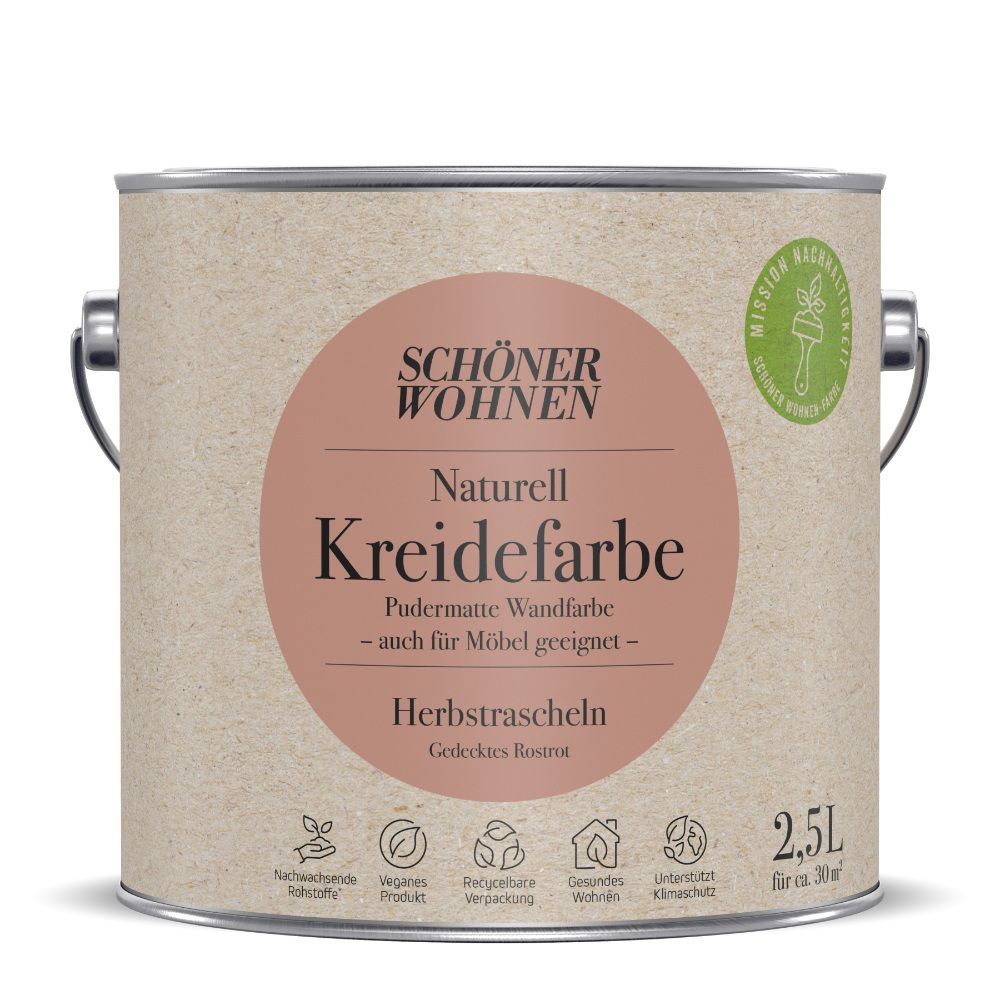 Schöner Wohnen Naturell Kreidefarbe, herbstrascheln, 2,5L Schöner Wohnen Naturell Kreidefarbe, herbstrascheln, 2,5L