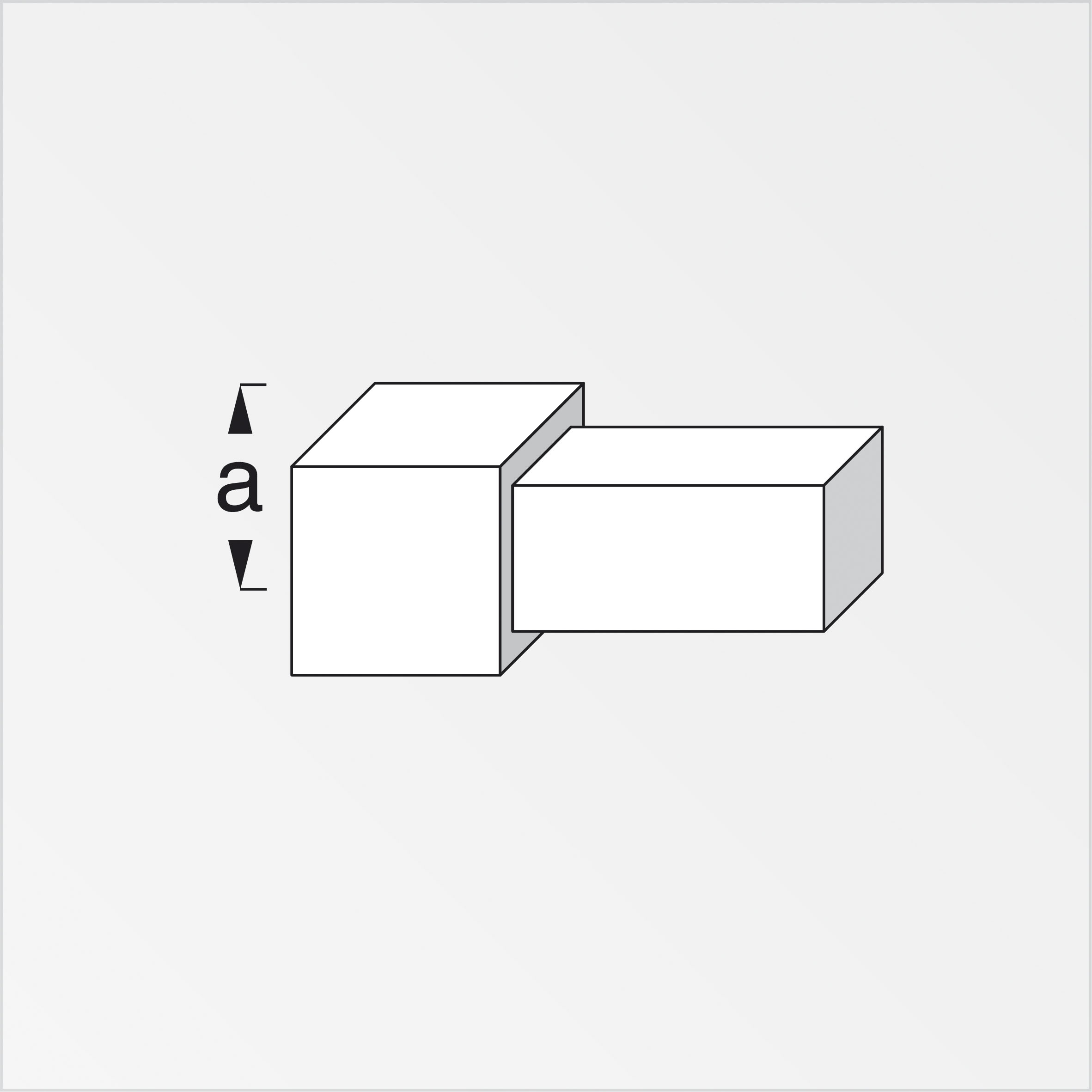 Alfer Quadrat-Fliesenecke, 9,5 mm, schwarz