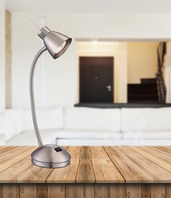 384404_am GLOBO TISCHLEUCHTE 3W 250LM NICKEL MATT