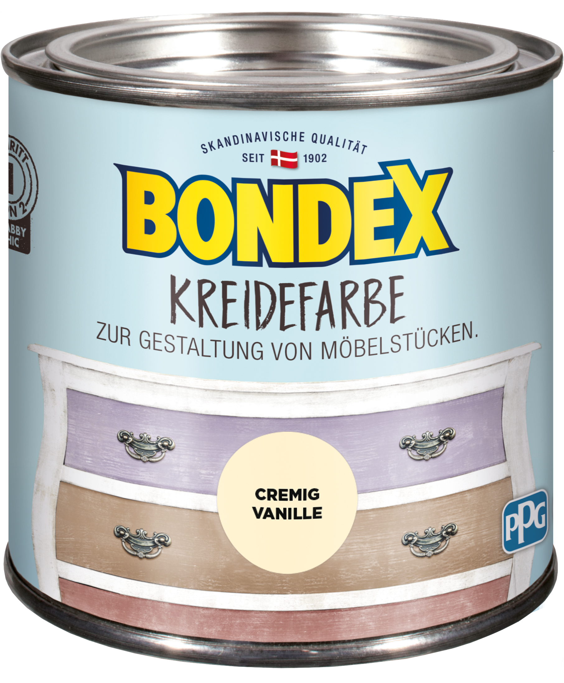5010426802572b2qgDaenKp7qe Bondex Kreidefarbe Cremig Vanille, 0,5L