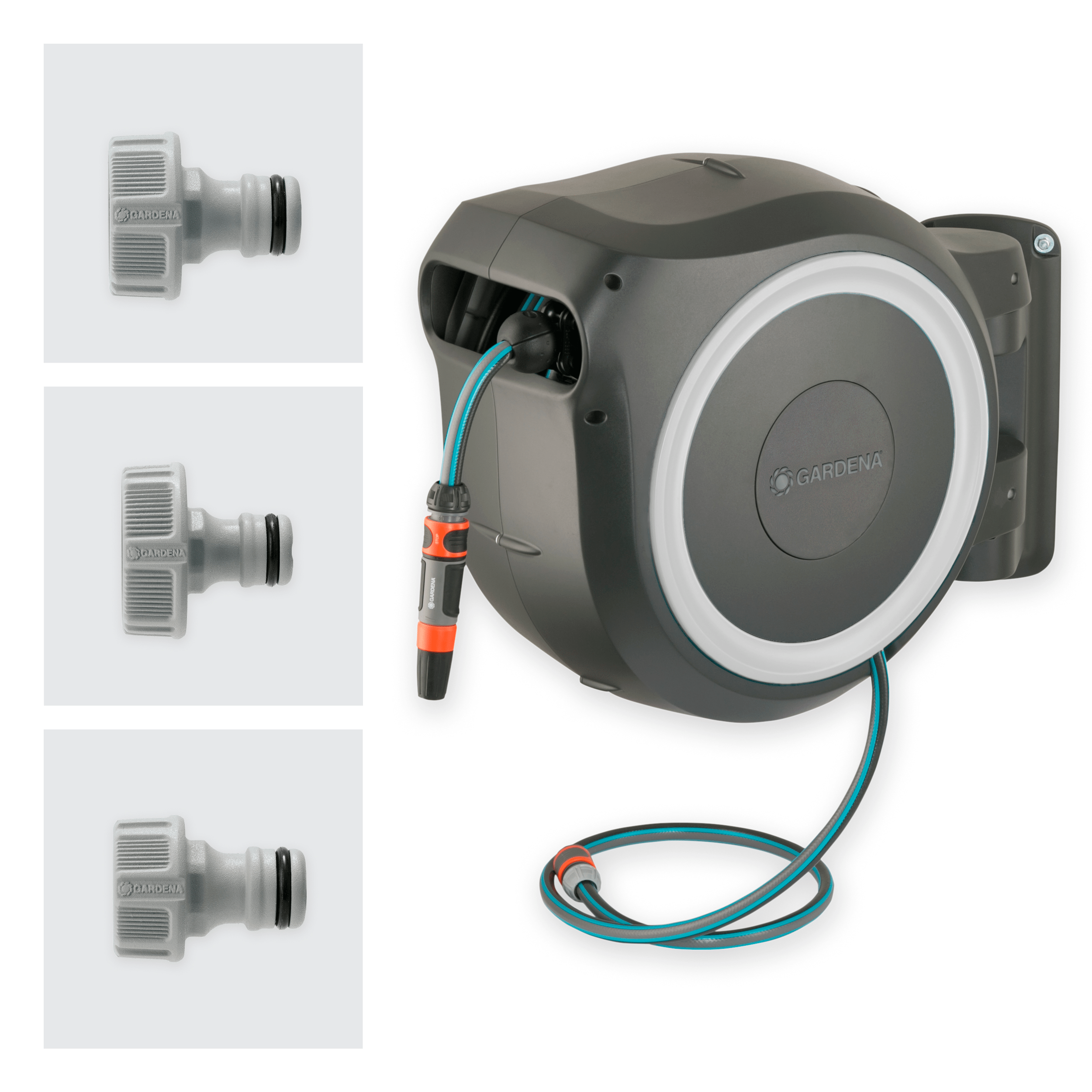 CD-177714 Gardena Wand-Schlauchbox Rollup XL, weiß, 35m