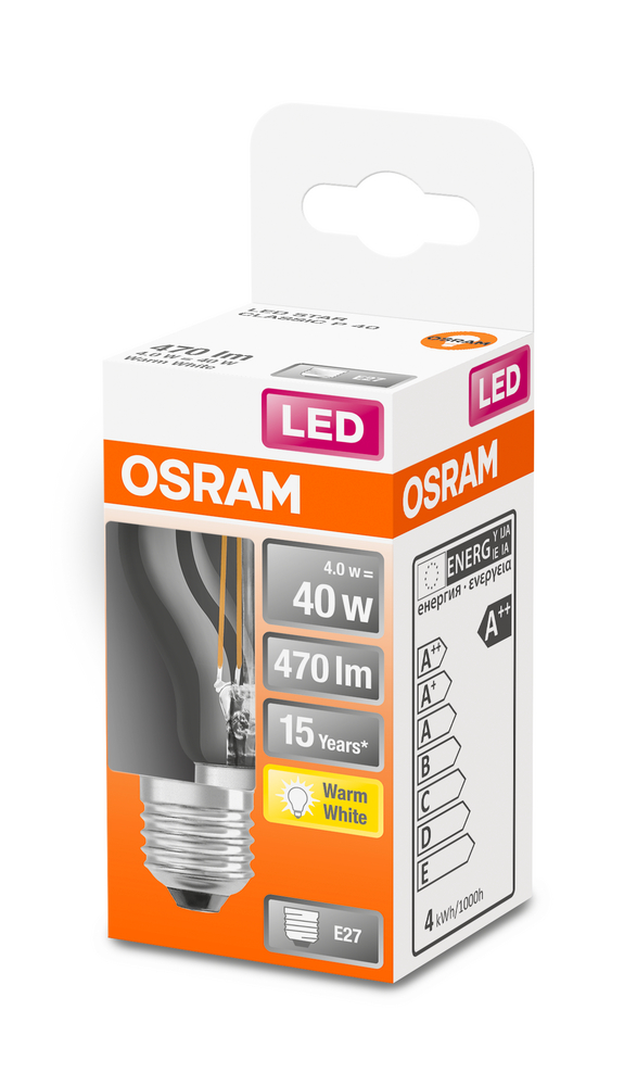 OSRAM LEUCHTMITTEL LED RETROFIT CLASSIC P 40 4 W/2700K