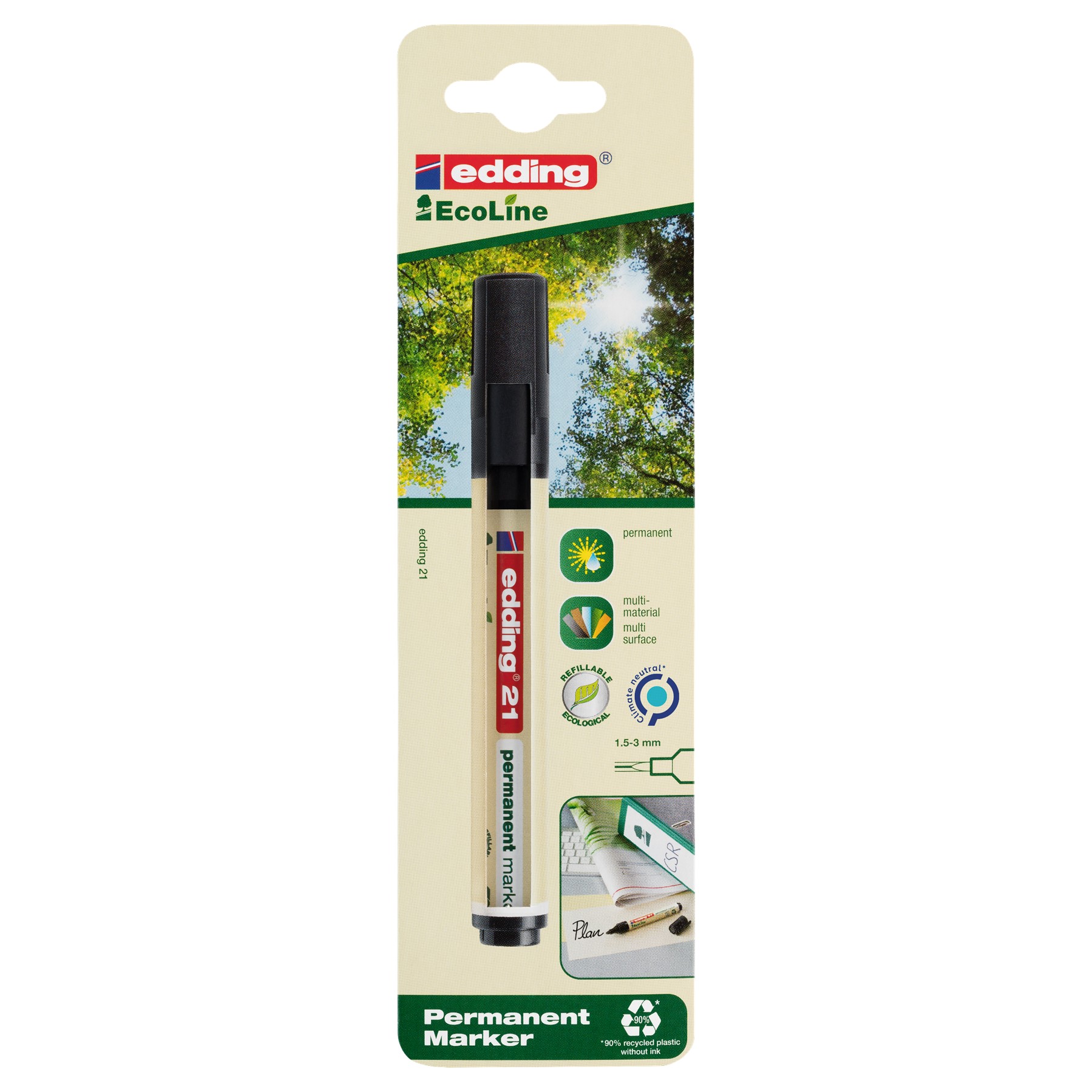 e-21_black_4004764922154 Edding Permanent Marker 21