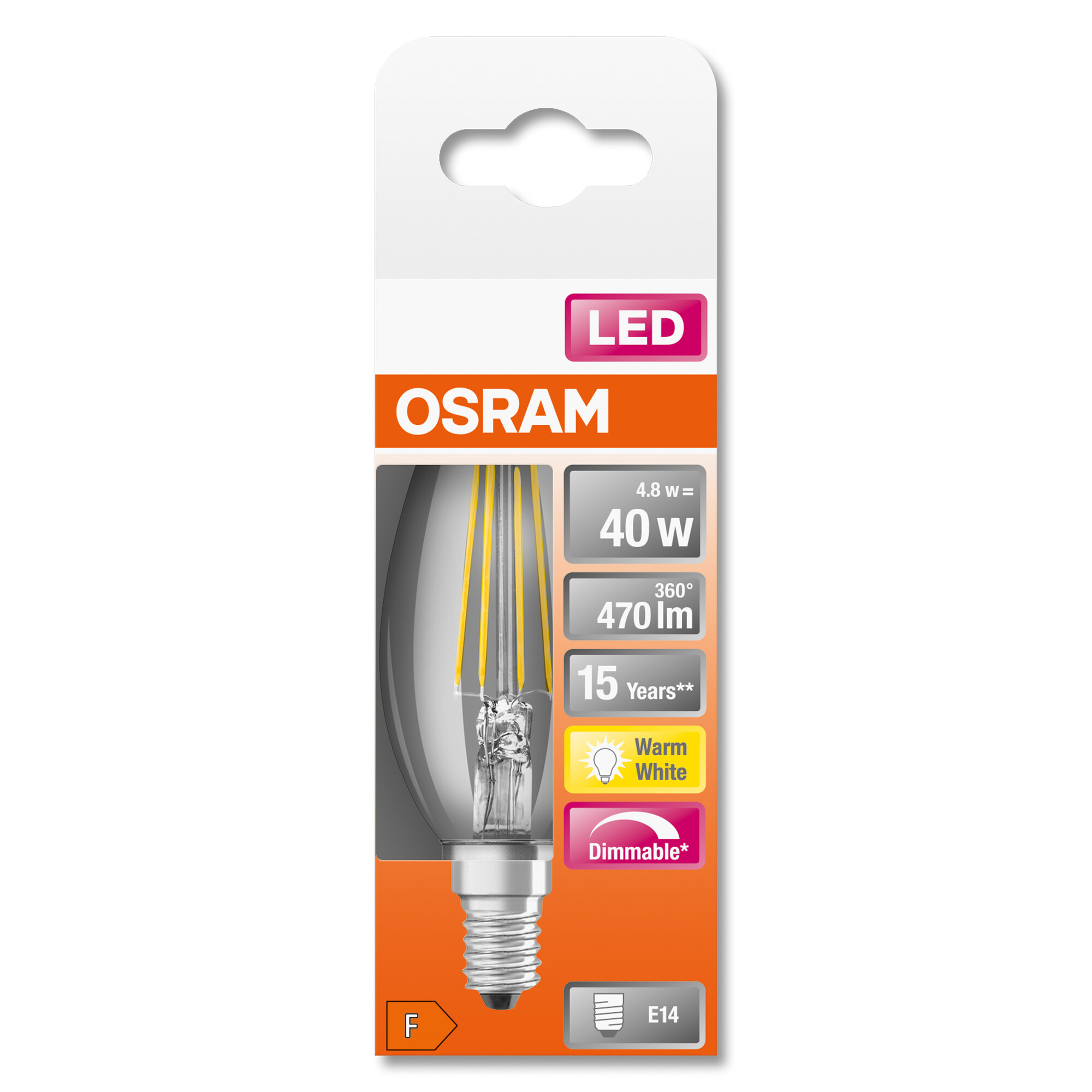 Osram Retrofit Classic B LED Lampe klar, E14 Osram Retrofit Classic B LED Lampe klar, E14