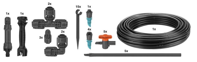 Gardena Micro-Drip-System Tropfbewässerung Set Gemüse-/Blumenbeet (60 m²) Gardena Micro-Drip-System Tropfbewässerung Set Gemüse-/Blumenbeet (60 m²)