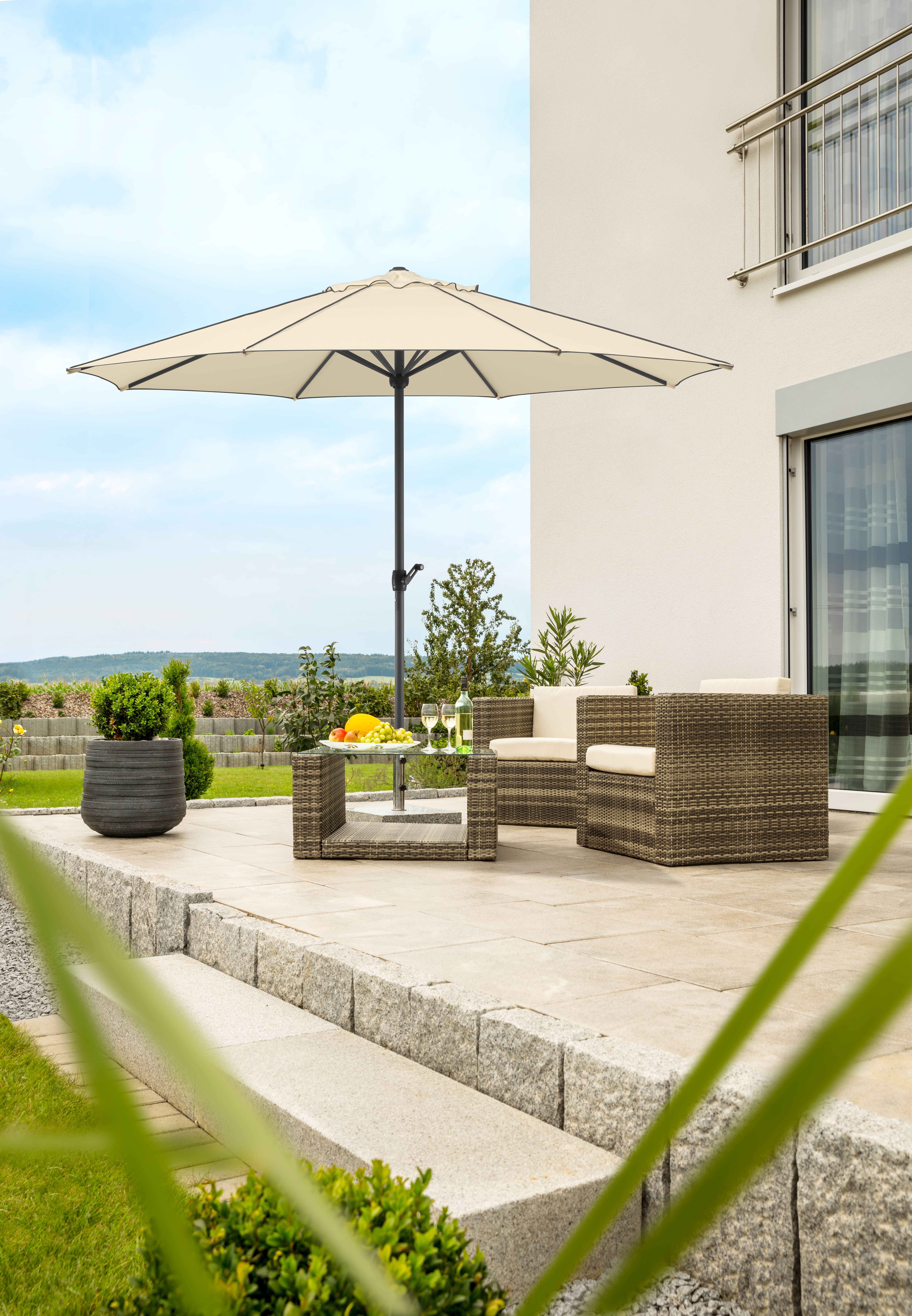 Schneider Schirm Adria 350cm Natur