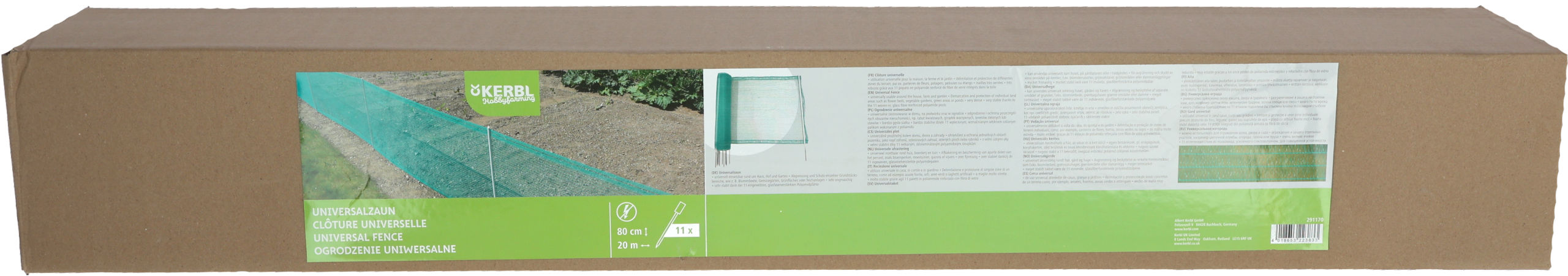 Kerbl Universalzaun, 80 cm, 20 m, grün