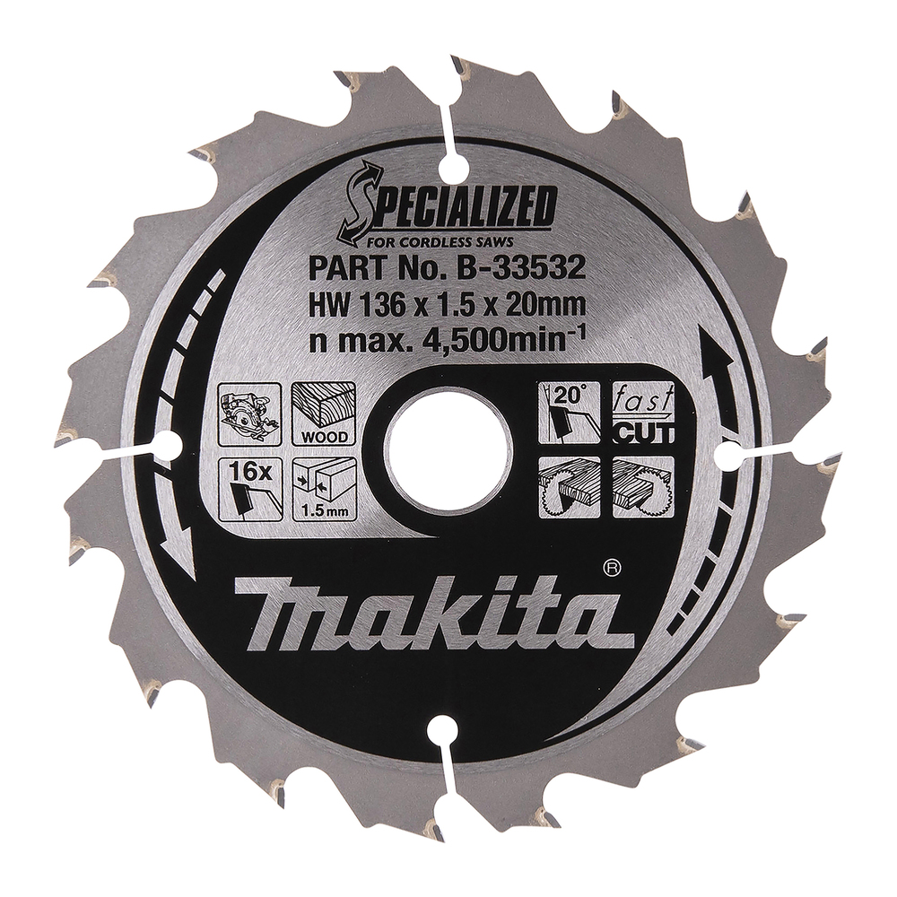 Makita SPECIALIZED Sägeblatt 136x20x16Z