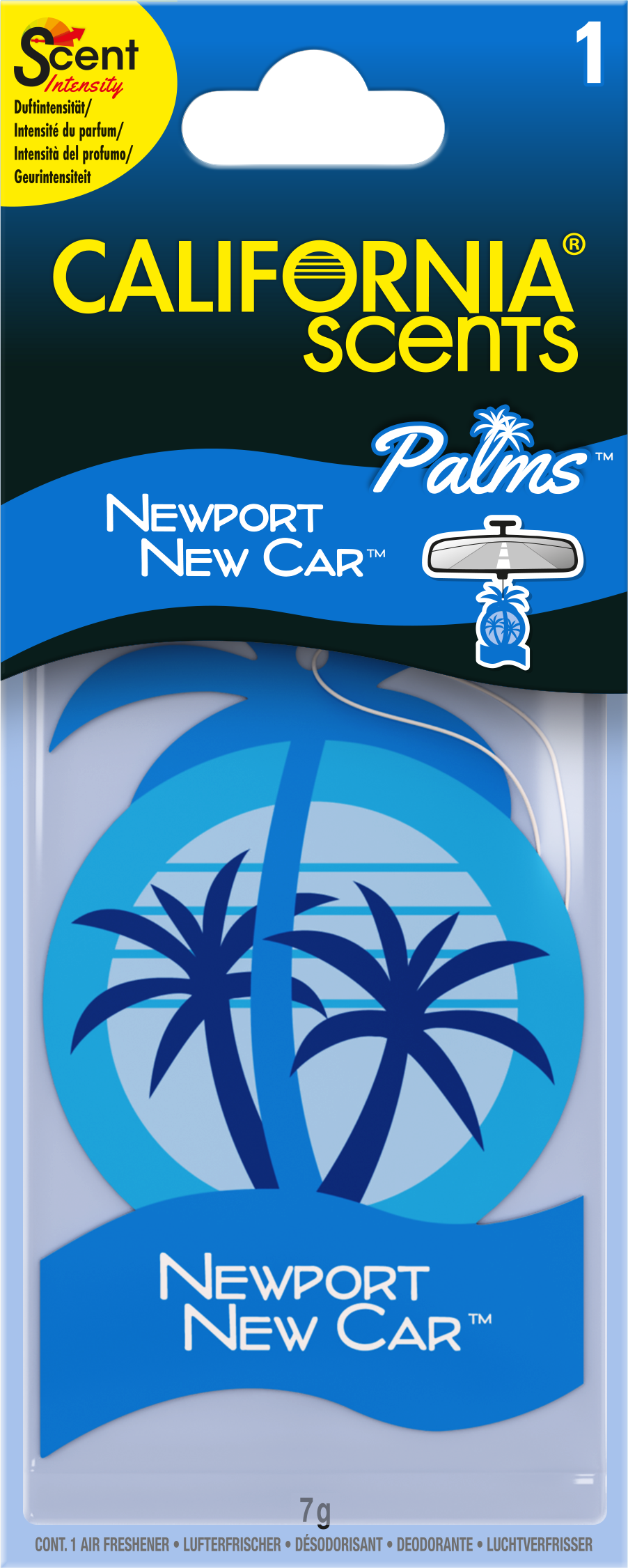California Scents Auto-Lufterfrischer Papier Palme, Newport New Car California Scents Auto-Lufterfrischer Papier Palme, Newport New Car