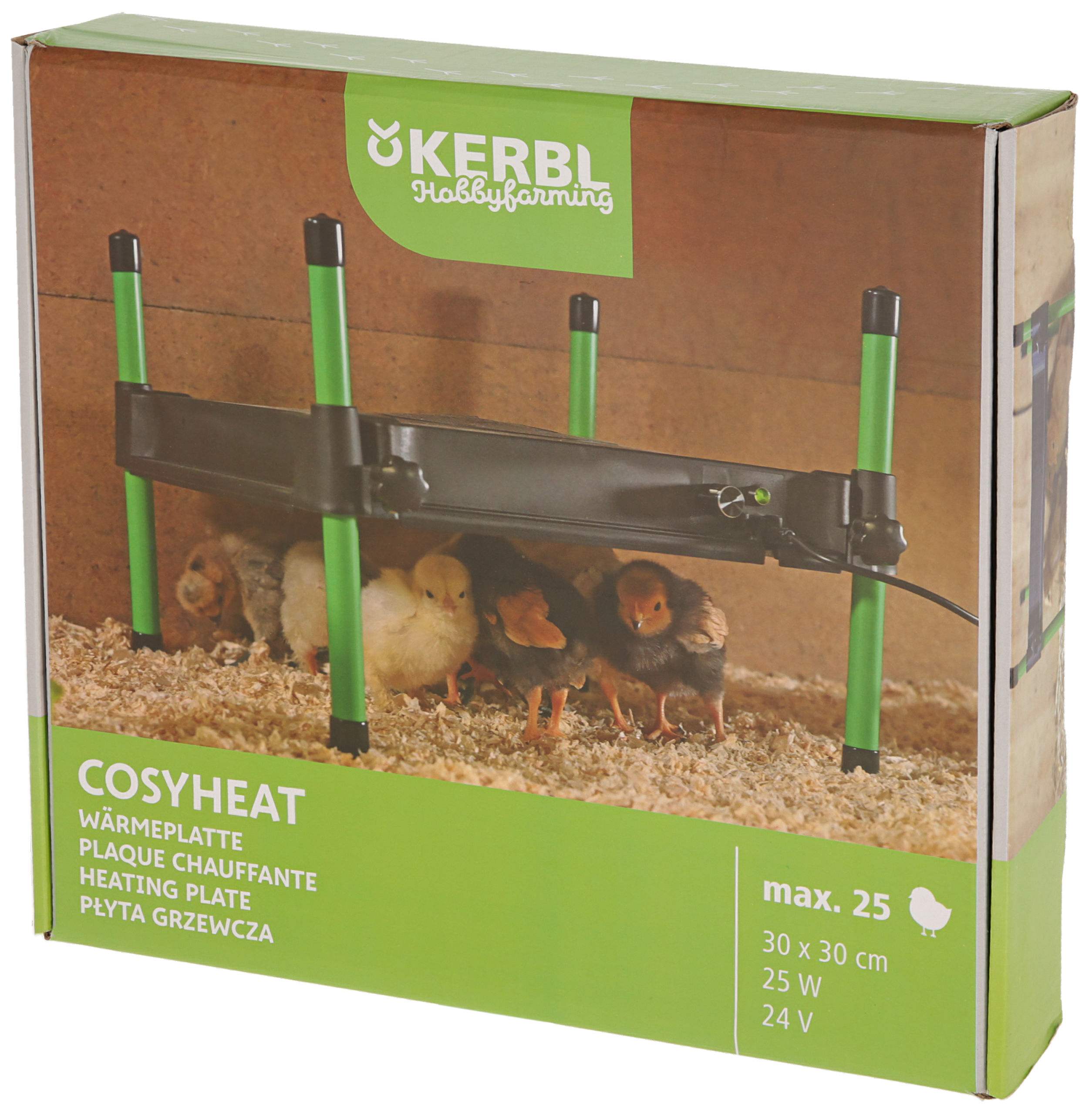 Kerbl Wärmeplatte CosyHeat, 30x30 cm 24 V, integr. Thermostat