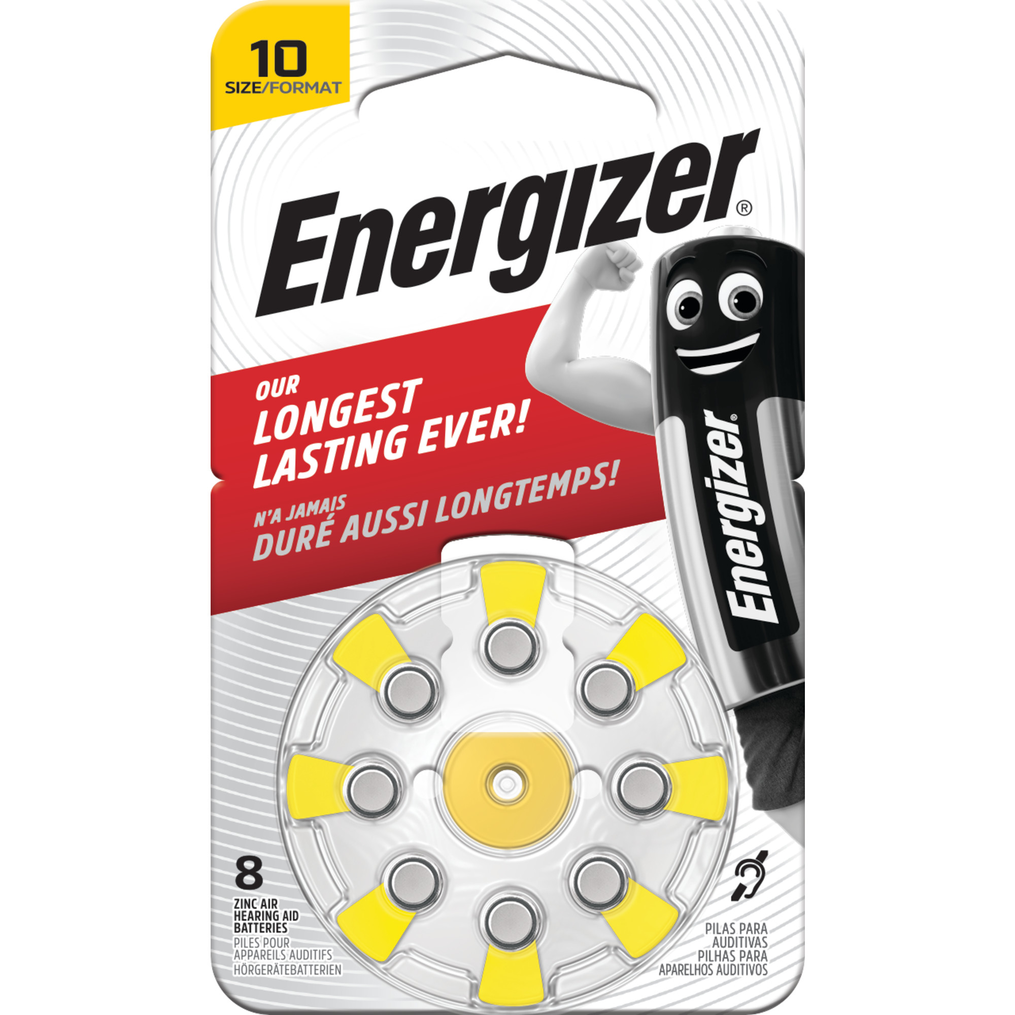 Energizer Hörgerätebatterie Zinc-Air ENR EZ Turn & Lock (10), 8 Stück