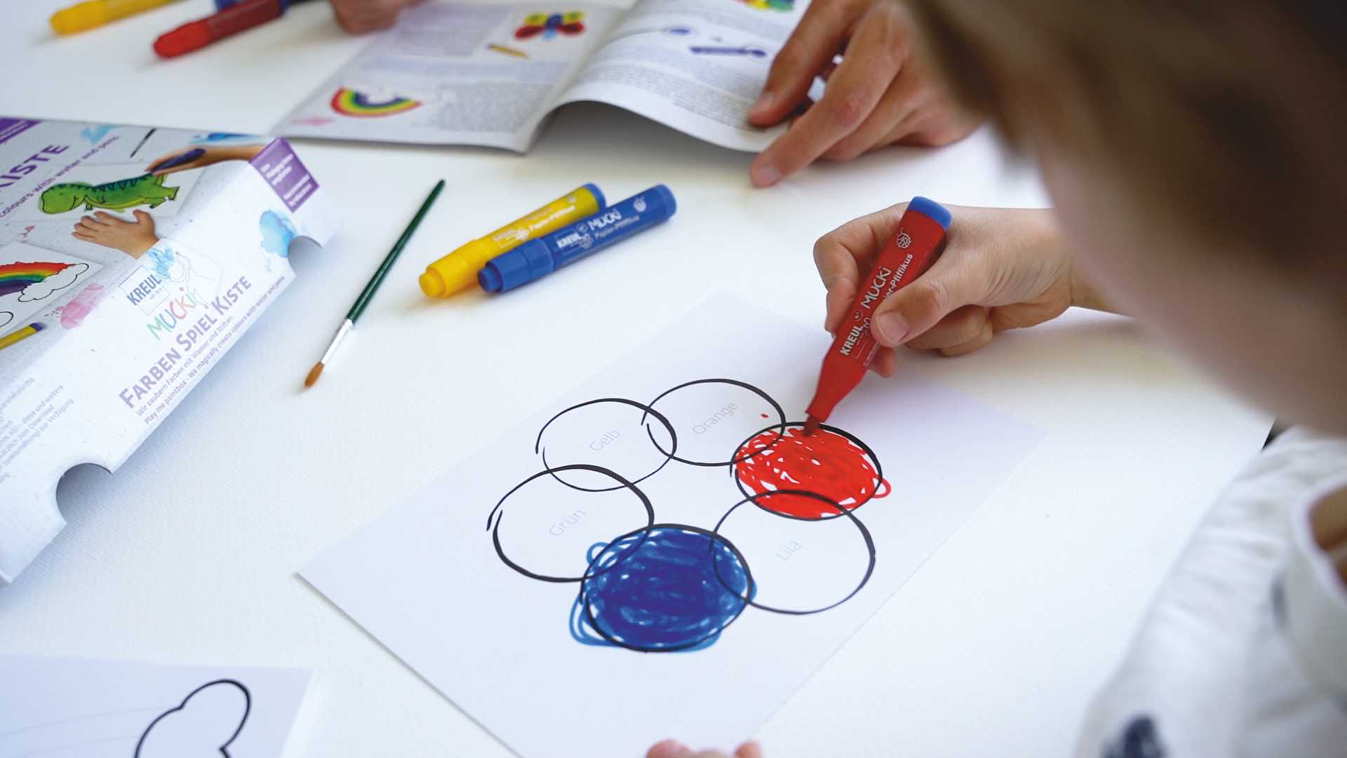 Kreul Aquarellmalstifte "Mucki", Farben Spiel Kiste Set Kreul Aquarellmalstifte "Mucki", Farben Spiel Kiste Set