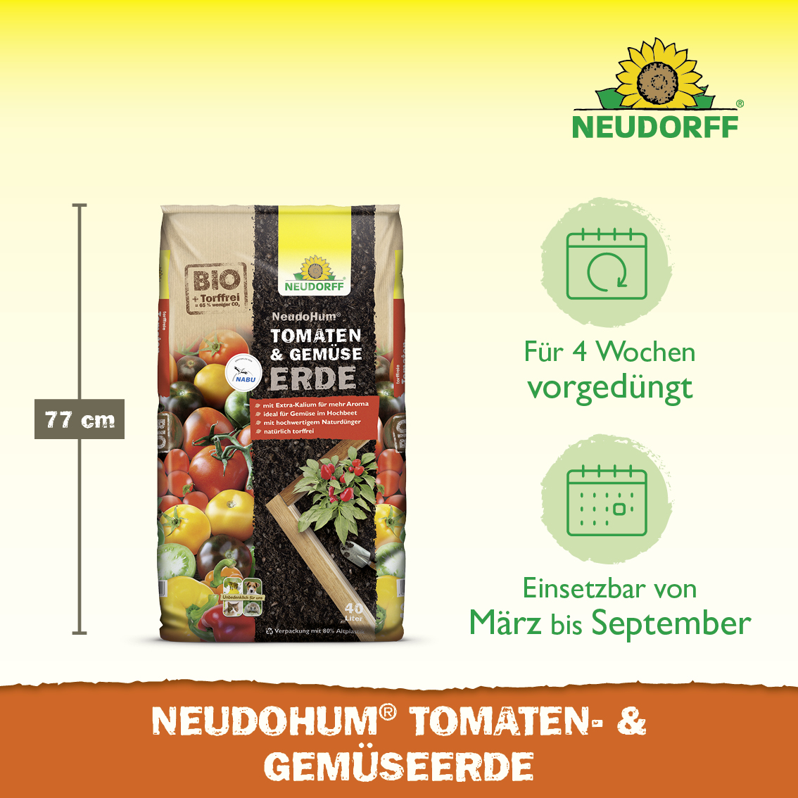 Neudorff NeudoHum Tomaten- und GemüseErde, 40 l
