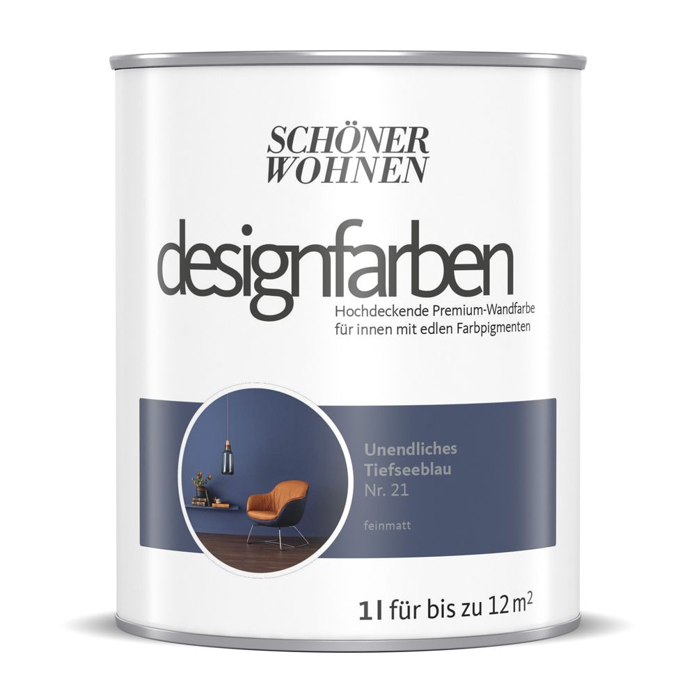 Schöner Wohnen Designfarbe, unendliches tiefseeblau, 1L