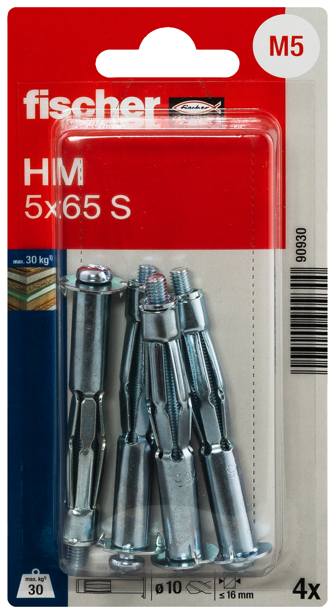 fischer Hohlraum-Metalldübel HM 5 x 65 S K (4) fischer Hohlraum-Metalldübel HM 5 x 65 S K (4)