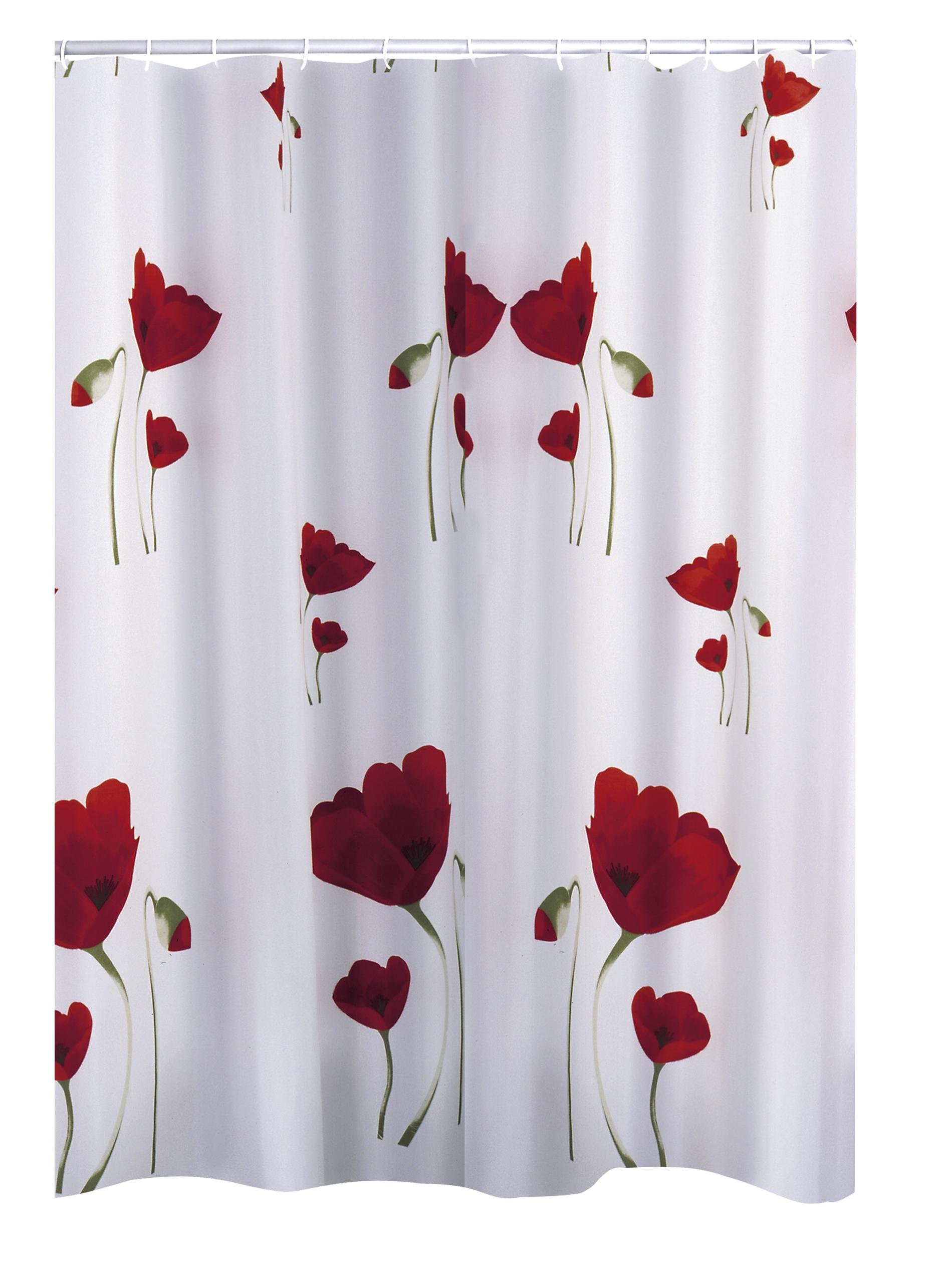 080110-1   TEXTIL-DUSCHVORHANG 180X200CM MOHN