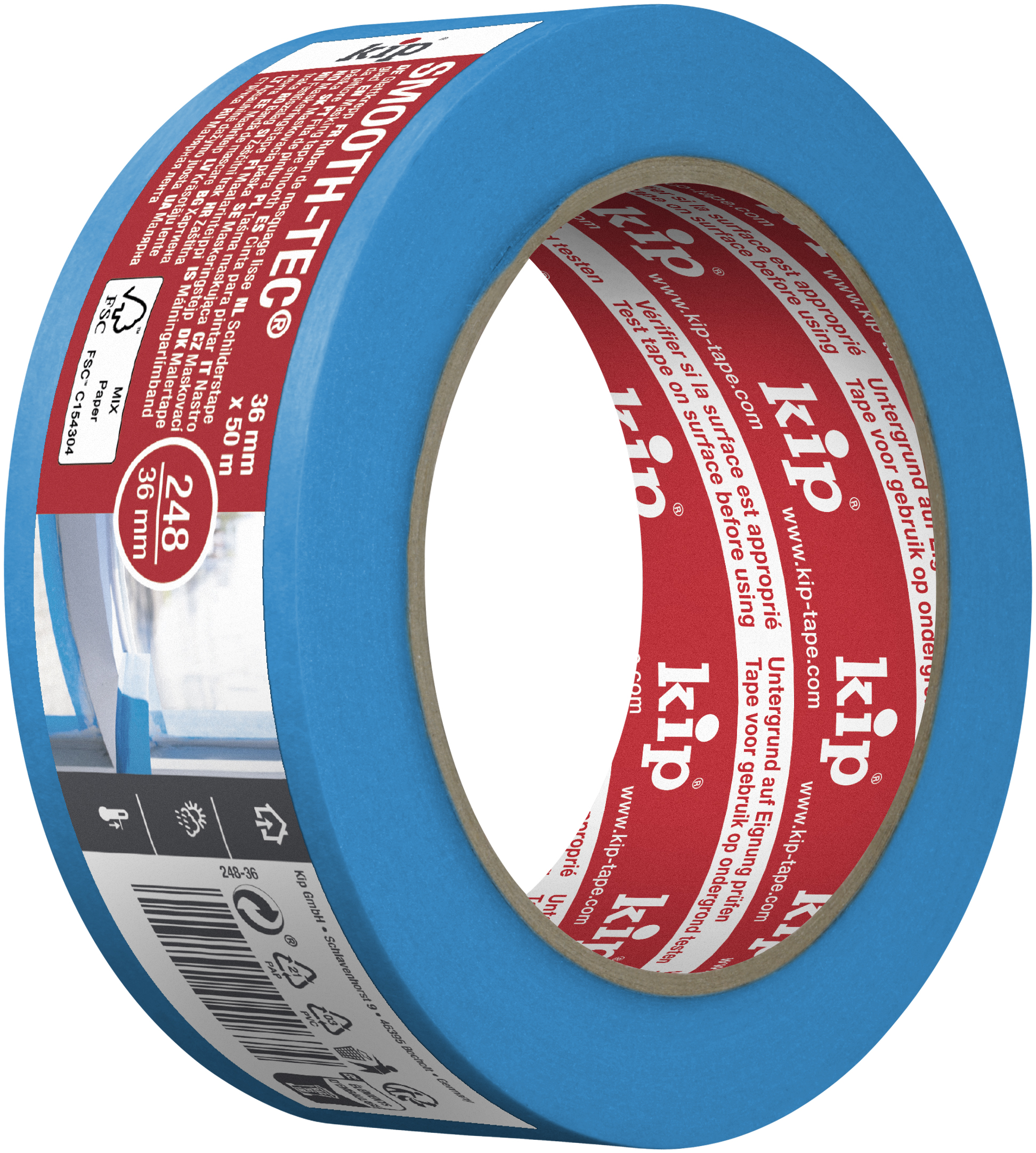 Kip Glattkrepp Smooth Tec, 36 mm x 50 m Kip Glattkrepp Smooth Tec, 36 mm x 50 m