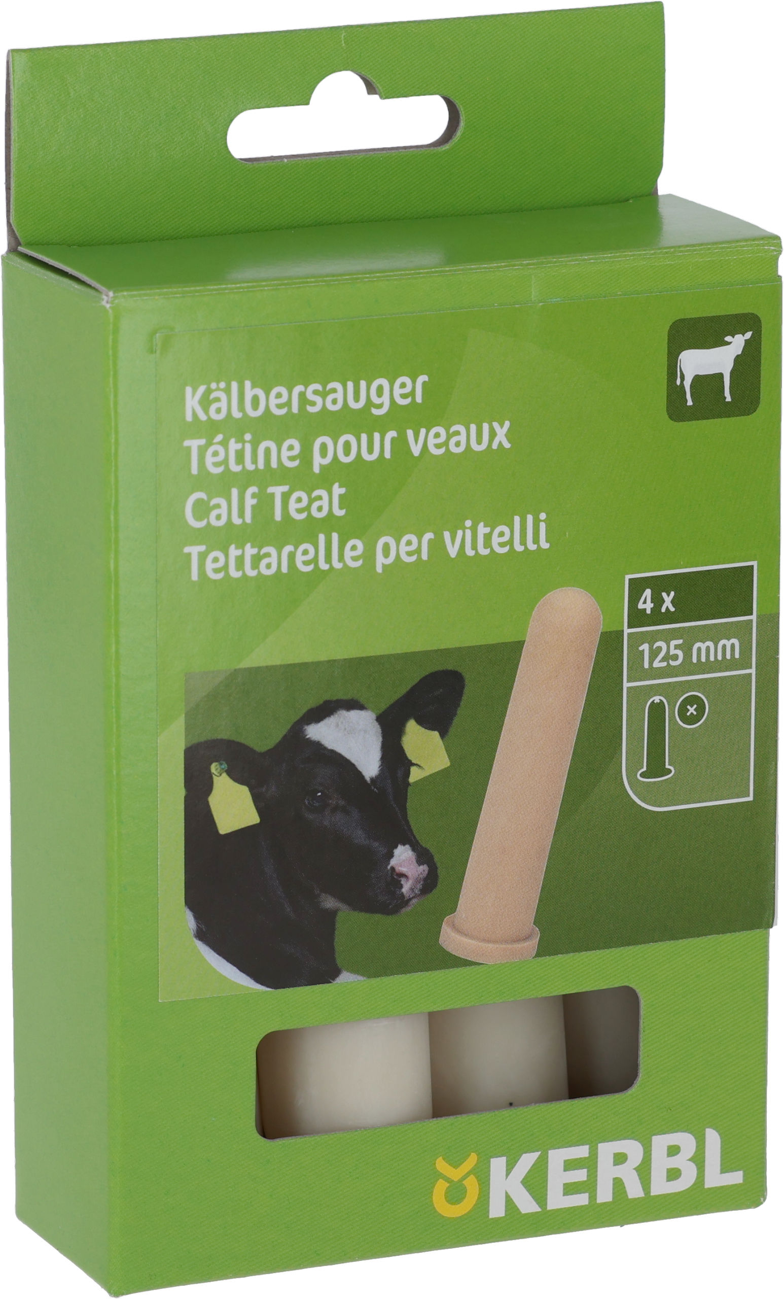 Kerbl Sauger gelb, 125 mm, 4 St. im Pack