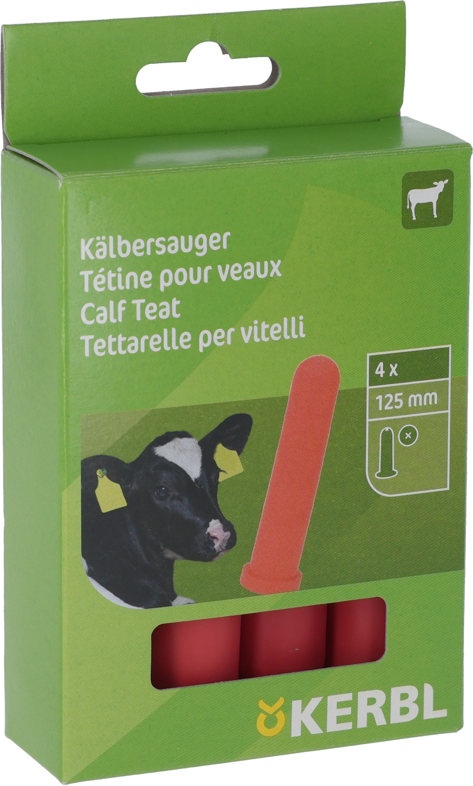 Kerbl Sauger "Super" rot 125 mm, 4 St. im Pack