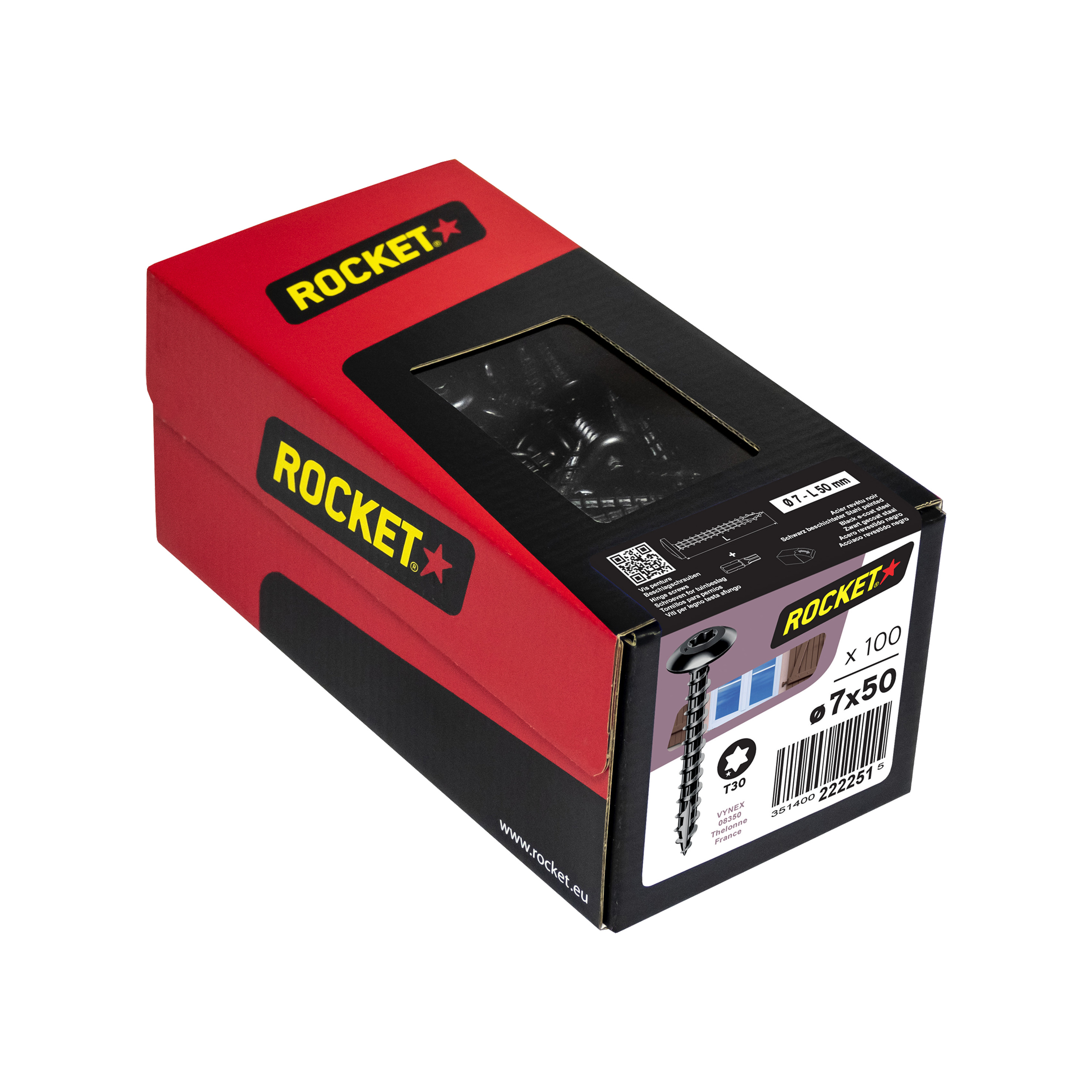 Rocket Zyl. 7,0 x 50 schwarz, T30 VG Rocket Zyl. 7,0 x 50 schwarz, T30 VG
