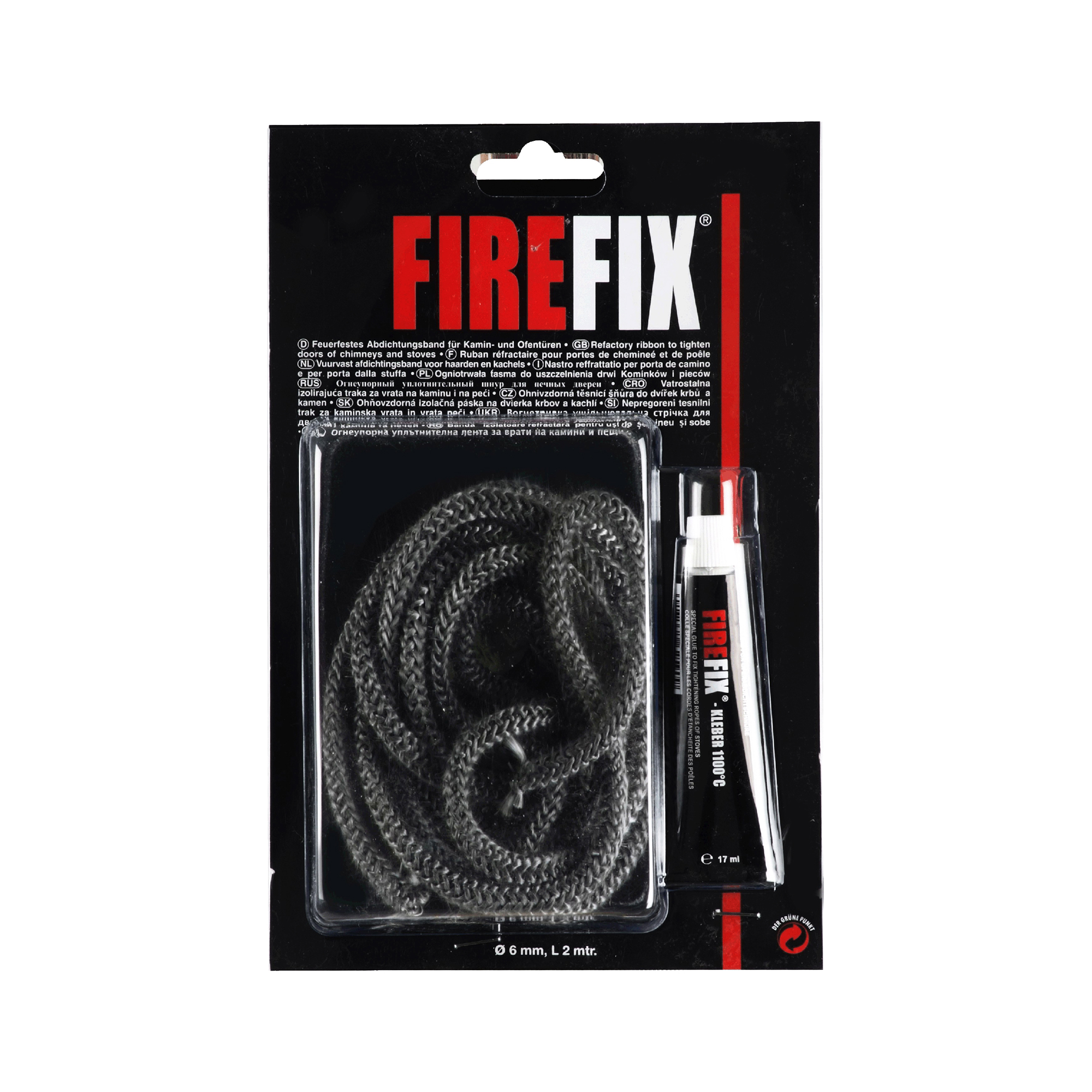 Firefix Keramikkordel, ø 6 mm, L 2 mtr.