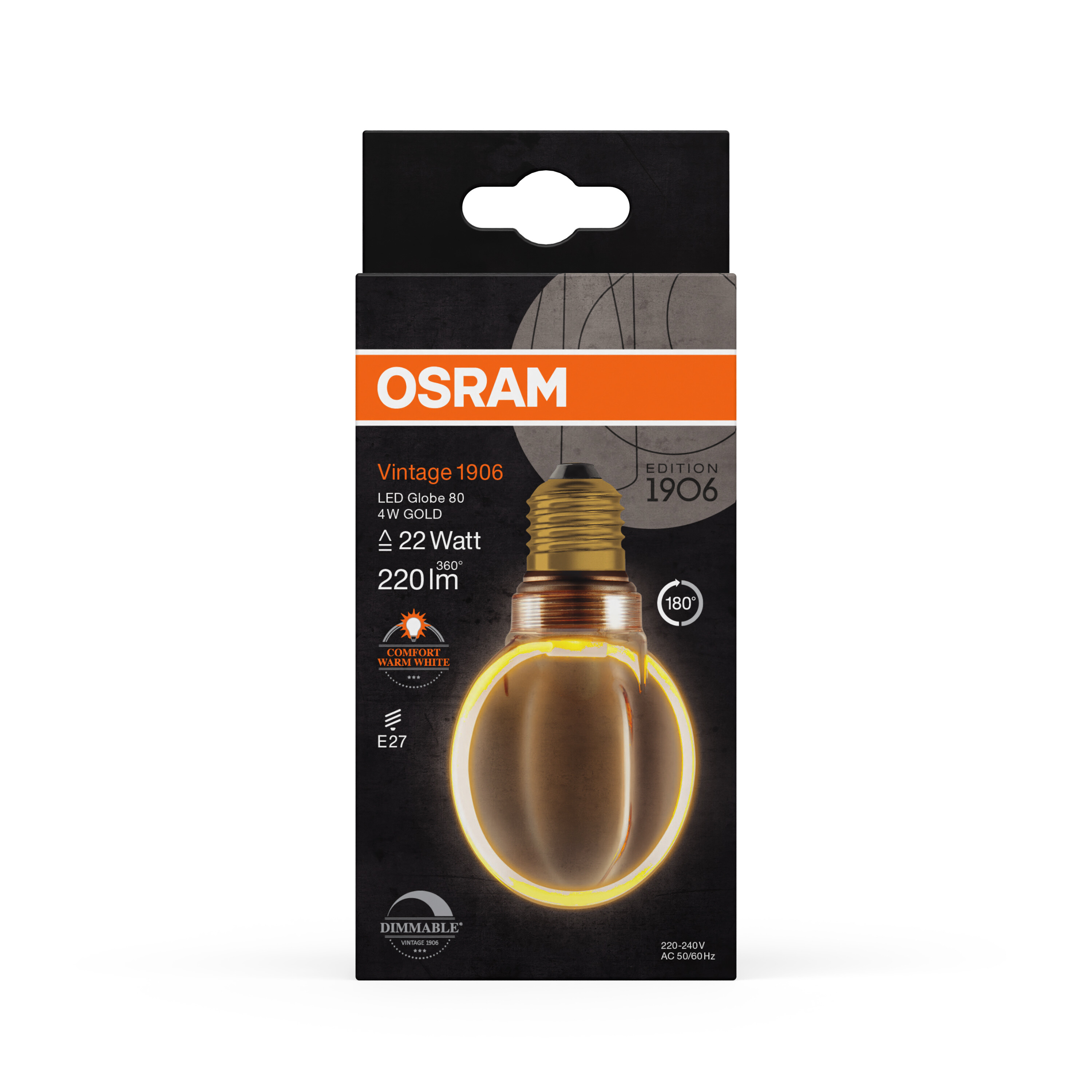 Osram Vintage 1906 LED Lampe O-Form, warmweiß