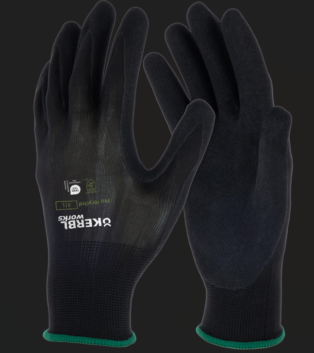 Keron Handschuh Allround recycled grün-weiß Latexschaum Gr11/XXL