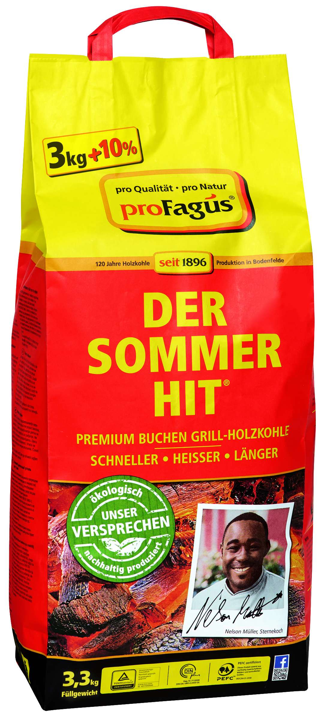 proFagus Grill-Holzkohle 3,3 kg Der Sommer Hit