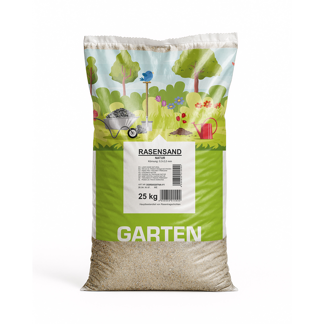 Min2C Rasensand 0,5-2,0, natur, 25 kg