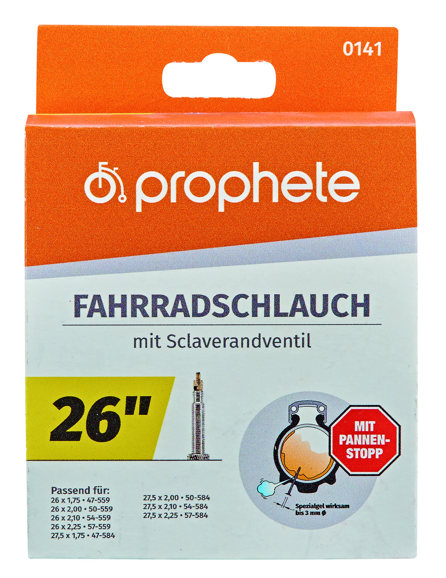Prophete FAHRRADGRUPPENSCHLAUCH SCLAVERANDVENTIL