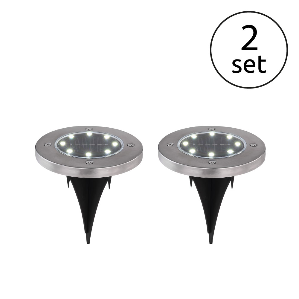 Globo Solarleuchte Edelstahl, 8xLED