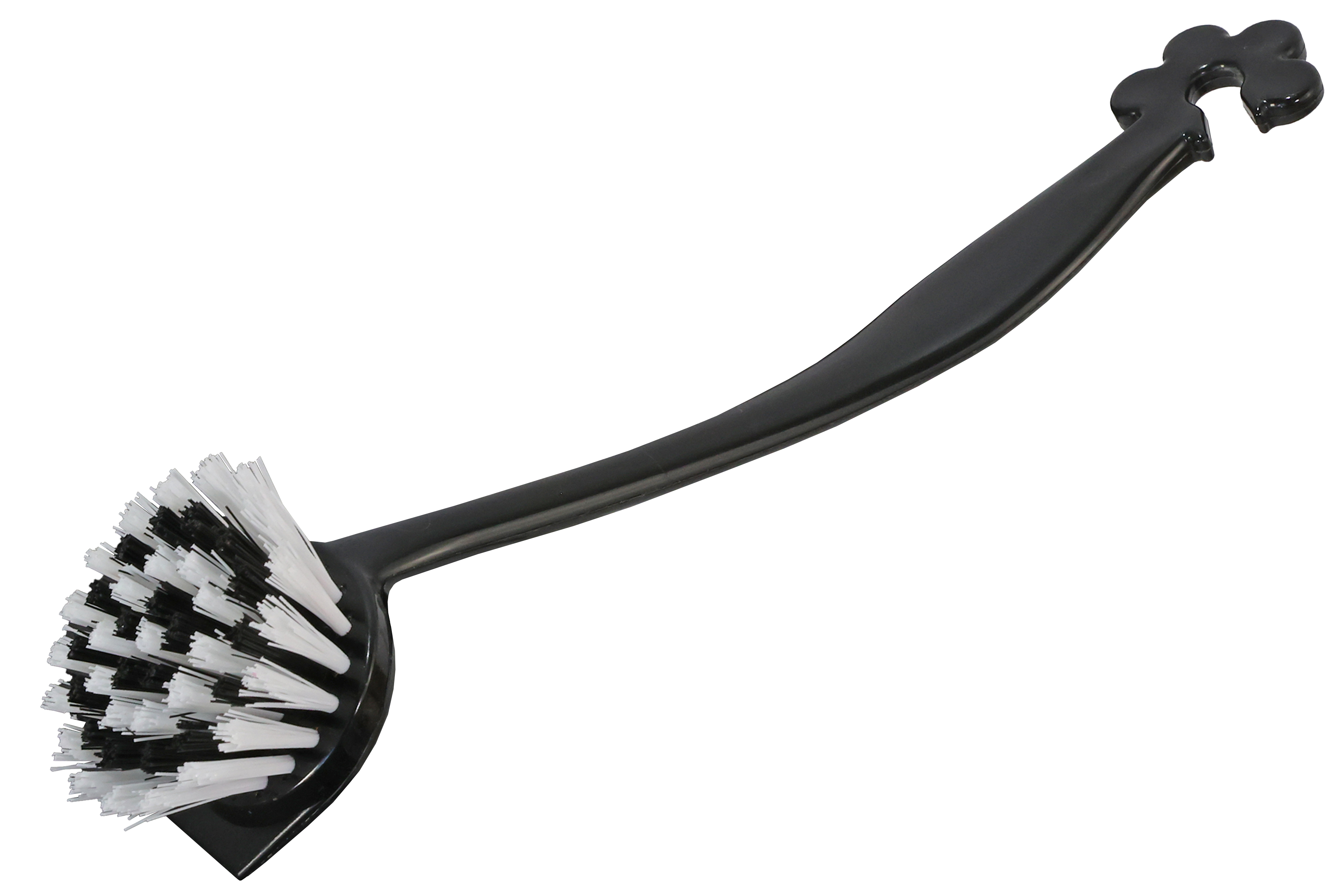 Bürstenmann Spülbürste Blume rund, Kunststoff, Schwarz Kunstborsten (L 26 cm)