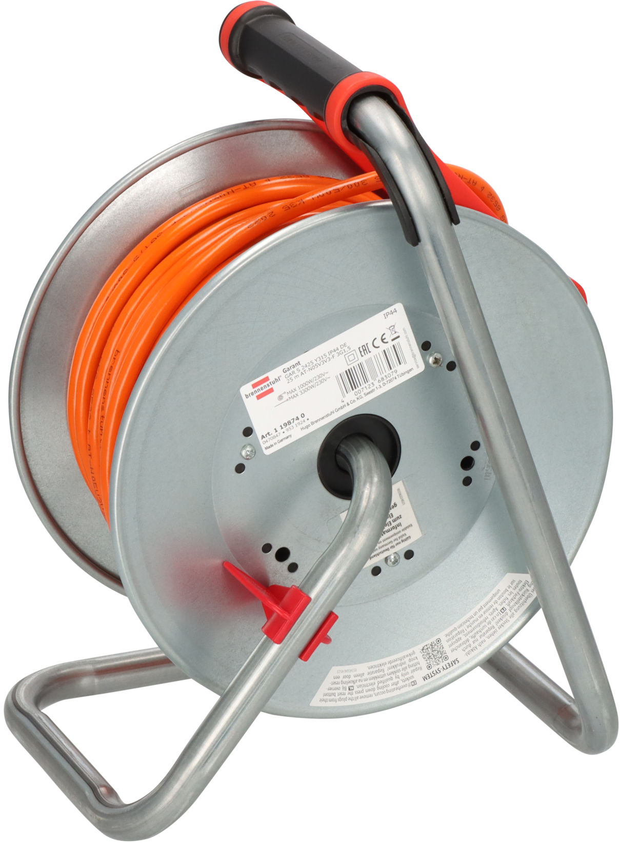 Brennenstuhl Garant S IP44 Kabeltrommel, 25 m Kabel in orange