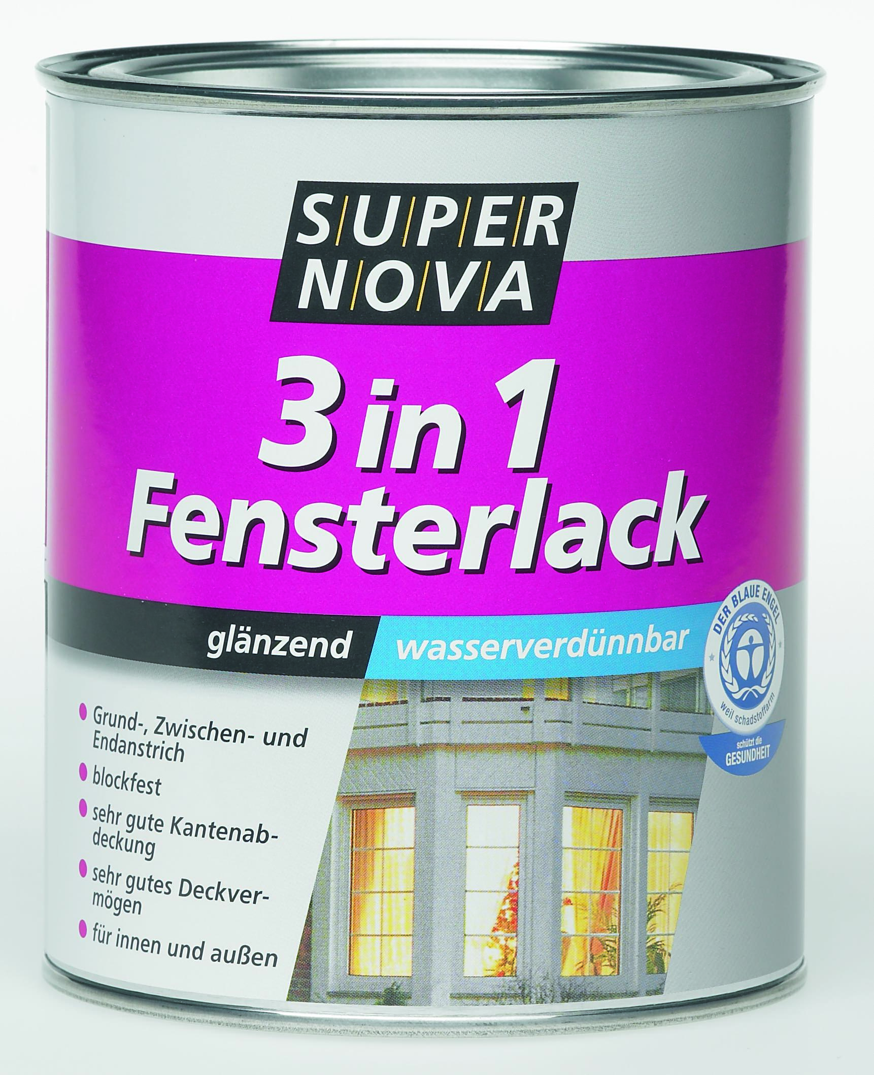 115775-3in1-Fensterlack_750ml Super Nova 3 in 1 Fenster- und Türenlack, Weiß