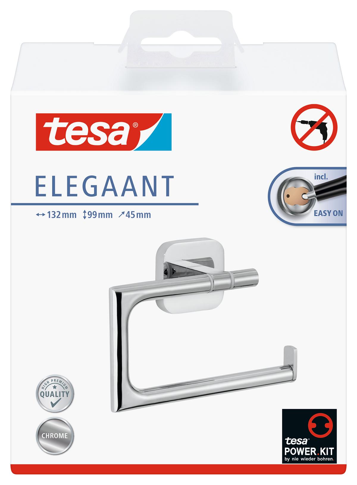 tesa Elegaant Toilettenrollenhalter, ohne Deckel