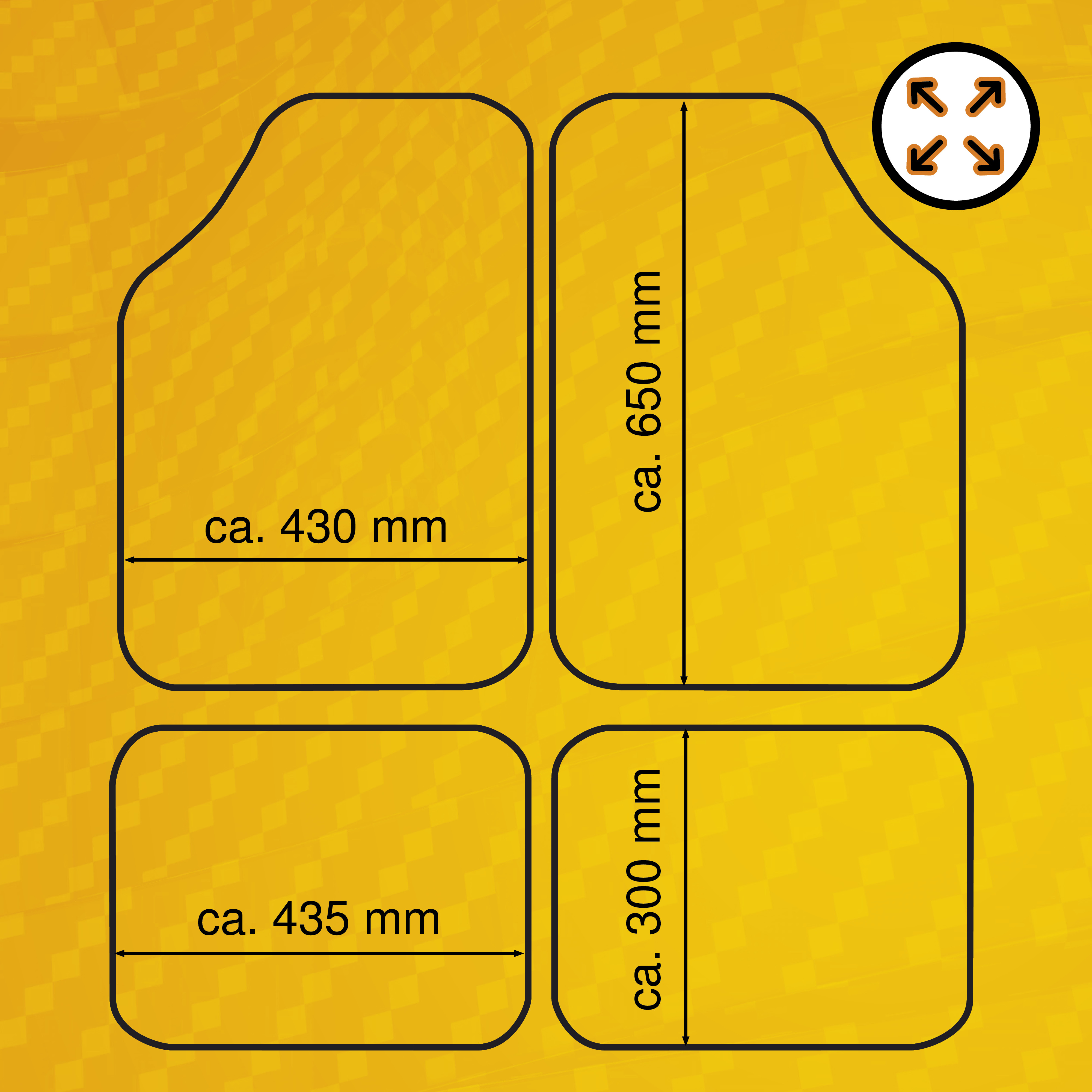 CarComfort Autoteppich Regio 4-teilig
