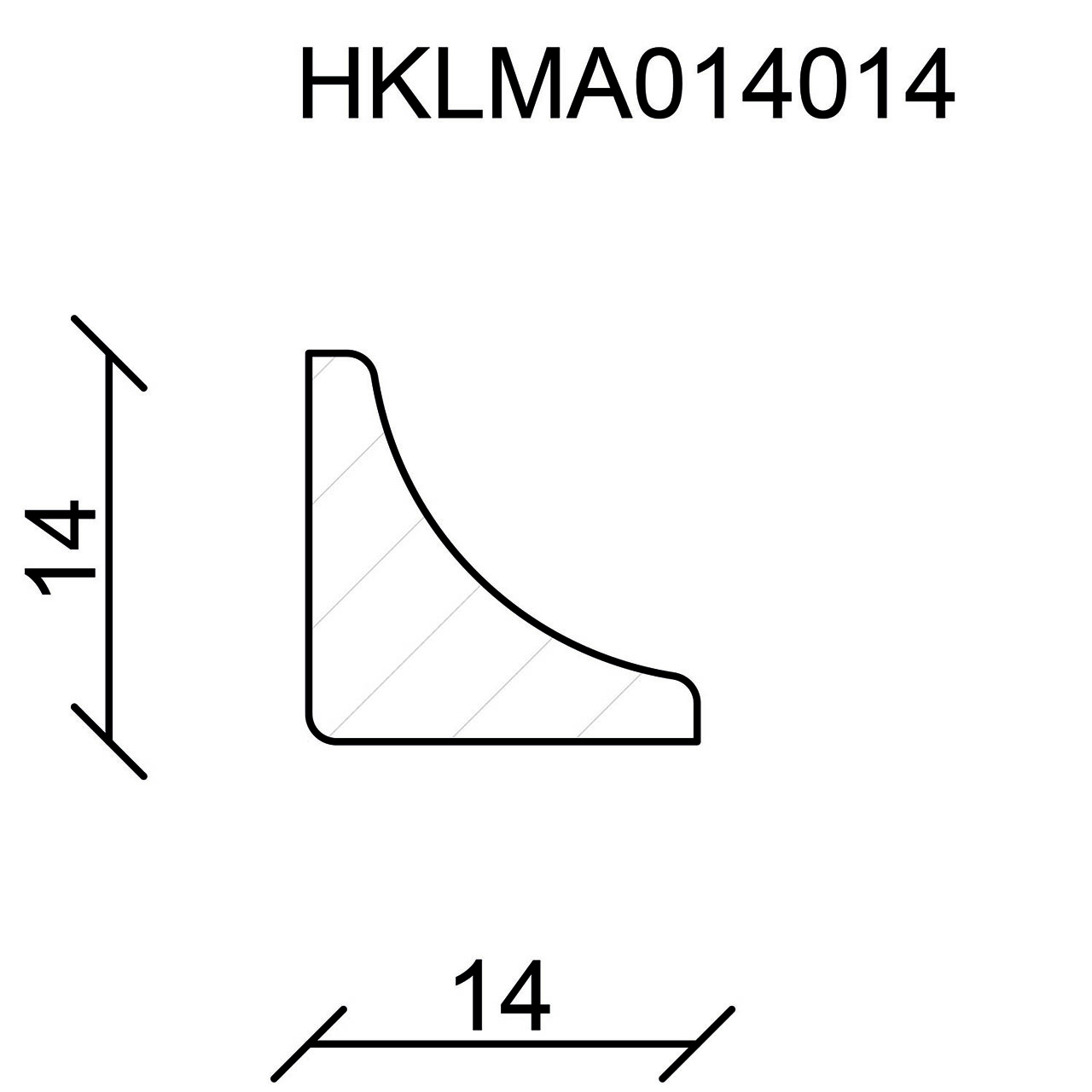 544125-Querschnitt Neuhofer Hohlkehlleiste, Fichte/Kiefer astrein roh