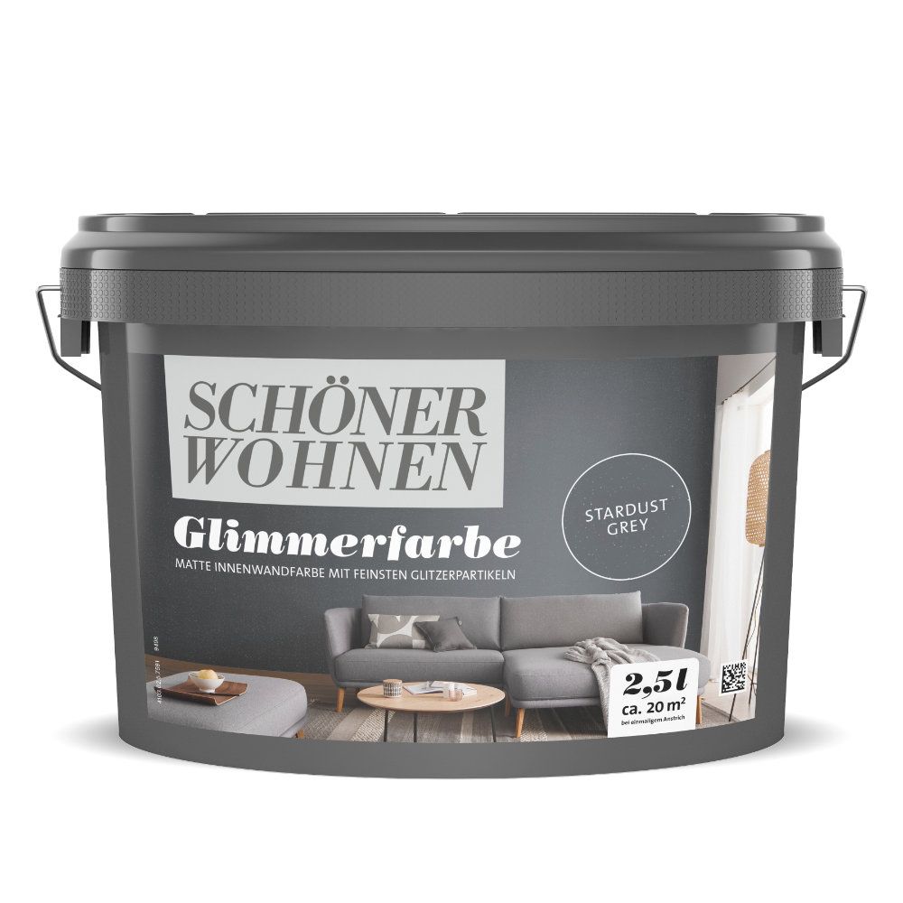 Schöner Wohnen Naturell Glimmerfarbe, stardust grey, 2,5 L