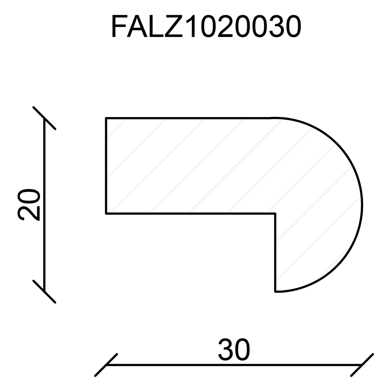 544304-Querschnitt Neuhofer Falzleiste, Buche roh