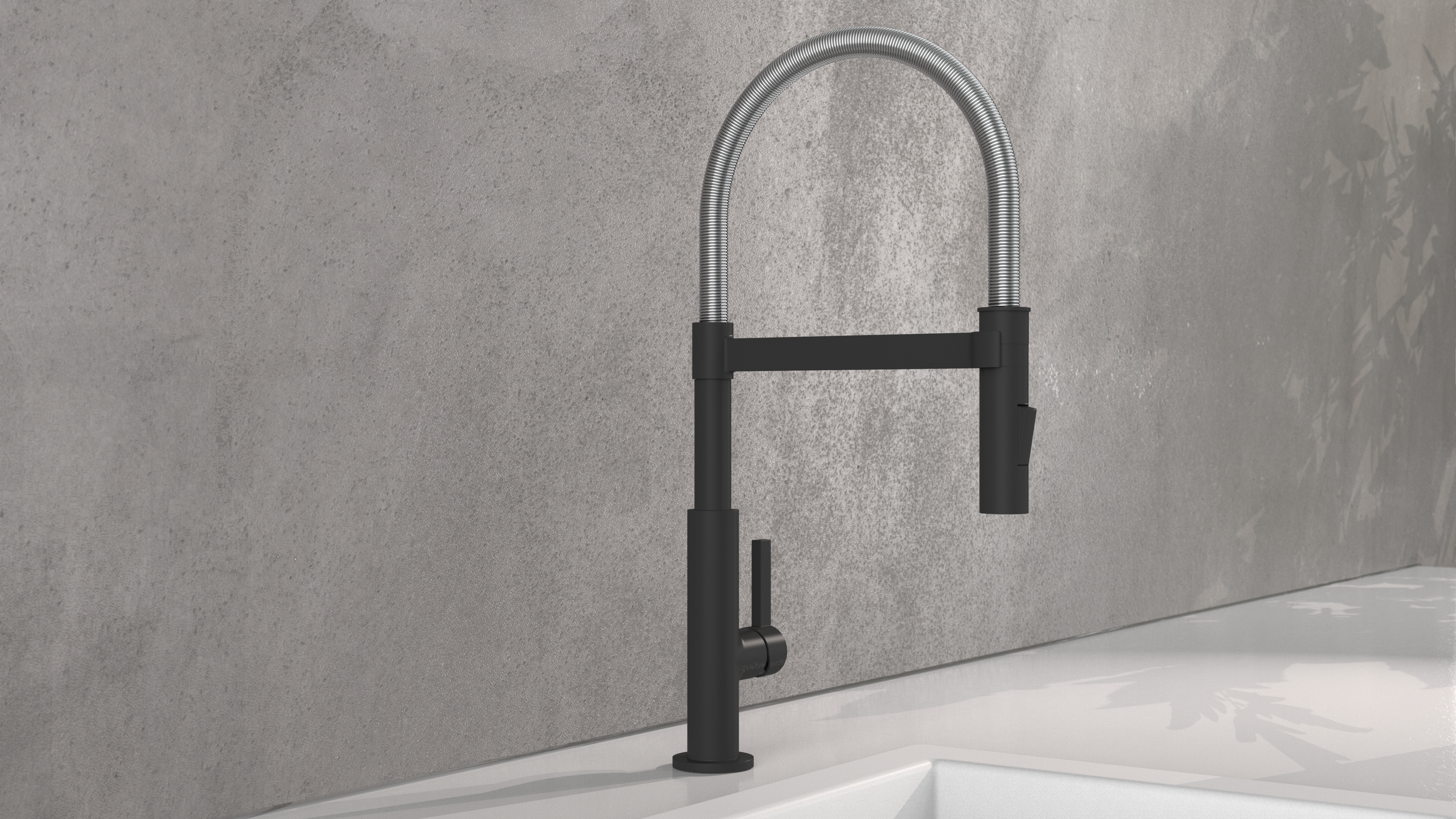 Schütte Spiralfeder Spültischarmatur Miami, Chrom/Schwarz matt Schütte Spiralfeder Spültischarmatur Miami, Chrom/Schwarz matt