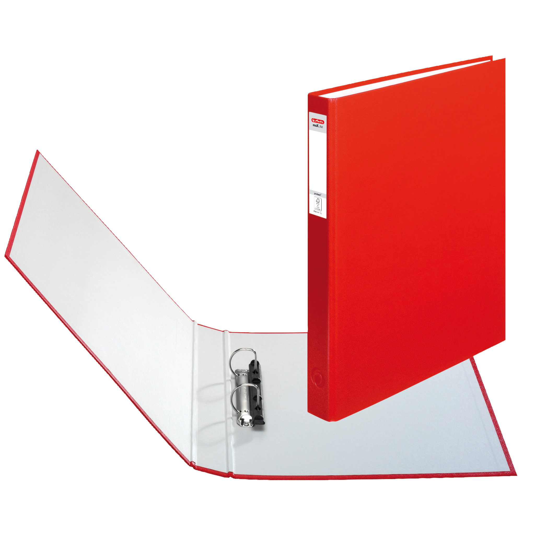 Herlitz Ringbuch maX.file protect 2-Ring A4, rot