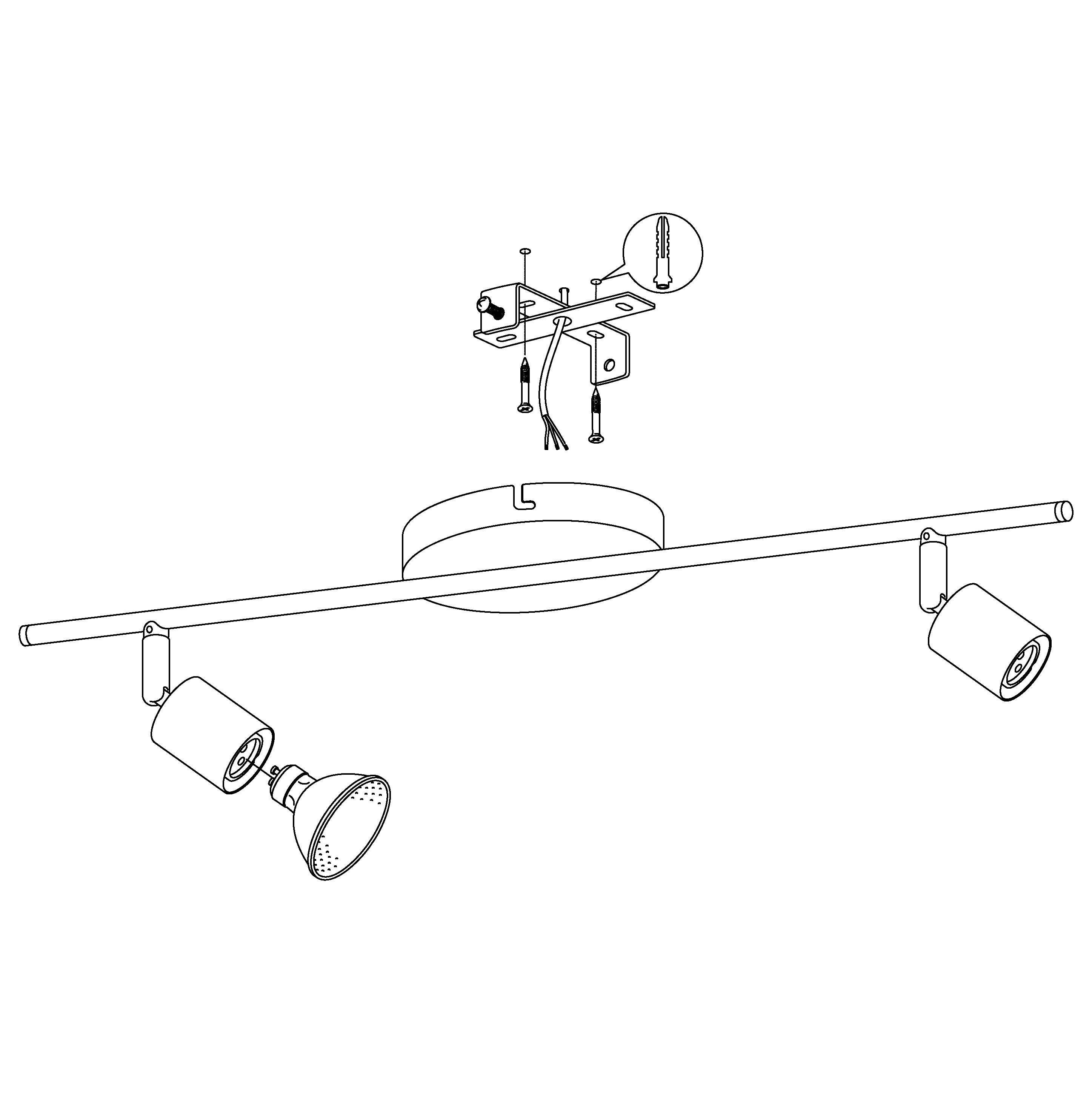 EGLO SPOT 2X3W BUZZ-LED SATINIERT NICKEL-MATT