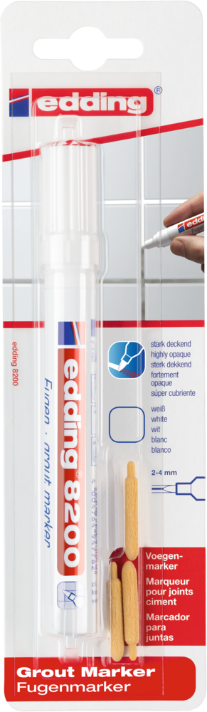 Edding 8200 Fugenmarker weiß 1St Blister