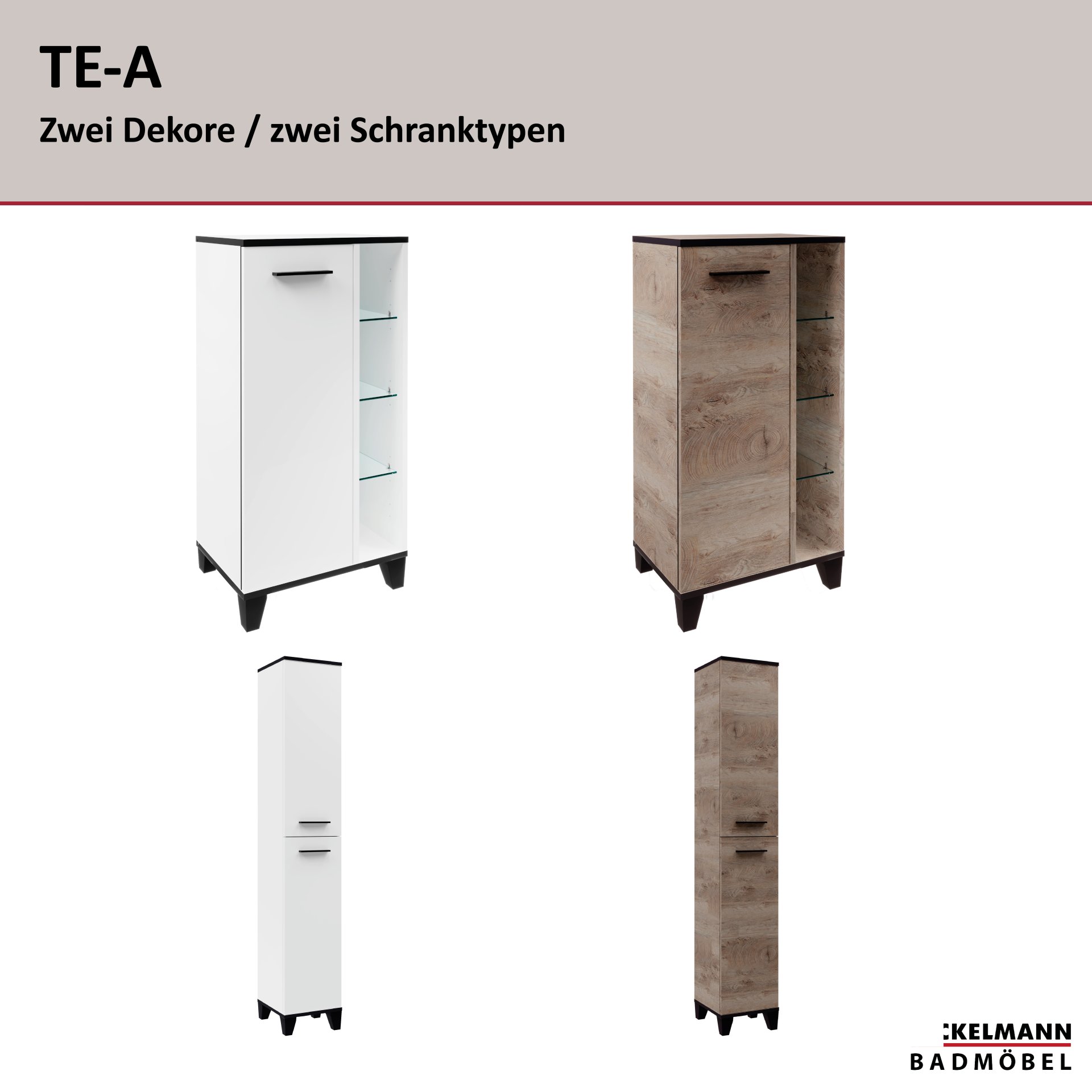 Fackelmann TE-A Hochschrank, 302 x 1752 x 320 mm, Nature-Oak-Optik