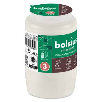 Bolsius Karton 20x Öllicht Nr. 3, weiß Bolsius Karton 20x Öllicht Nr. 3, weiß