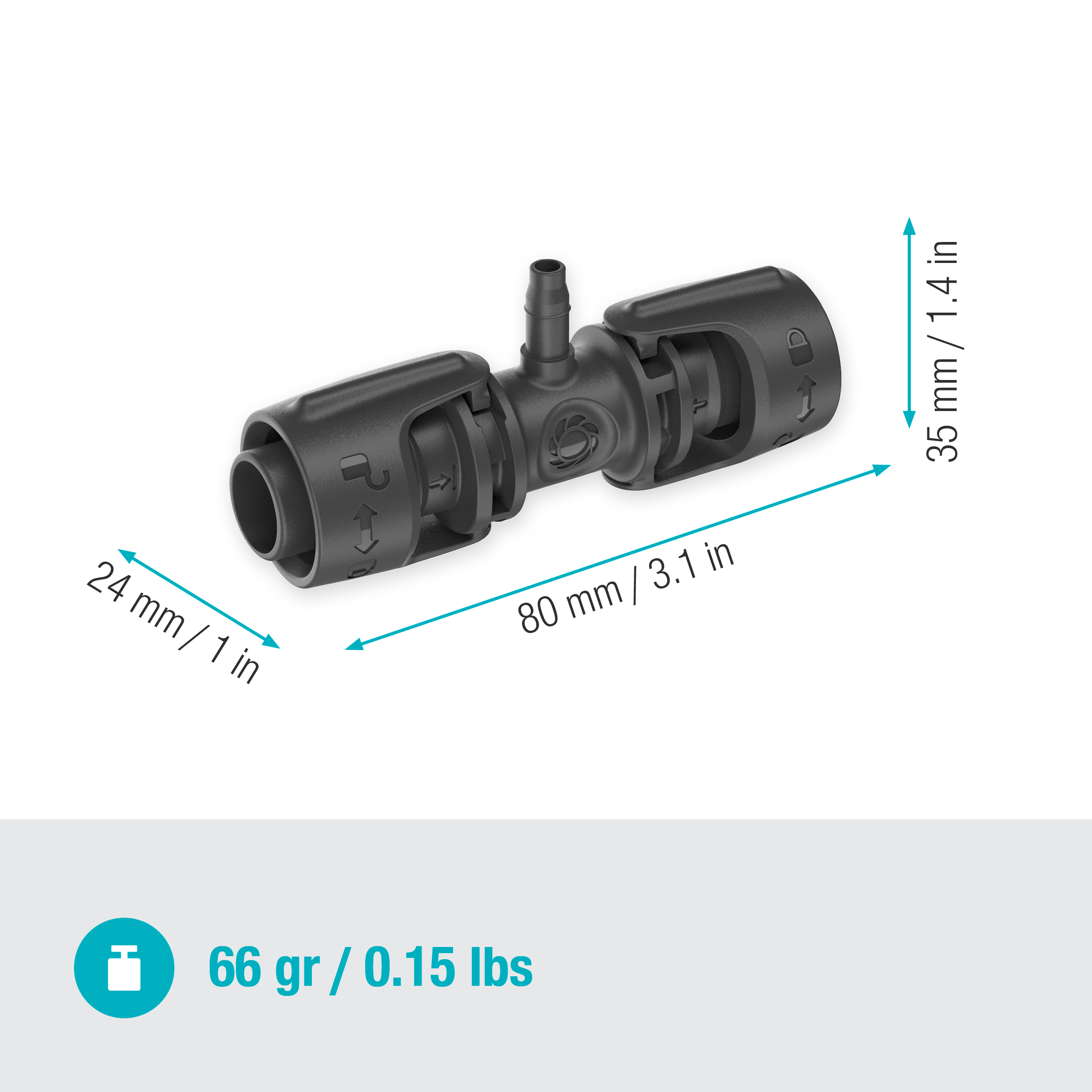 Gardena Micro-Drip-System Verbinder 13 mm (1/2") - 4,6 mm (3/16") - Inhalt: 5 Stück Gardena Micro-Drip-System Verbinder 13 mm (1/2") - 4,6 mm (3/16") - Inhalt: 5 Stück