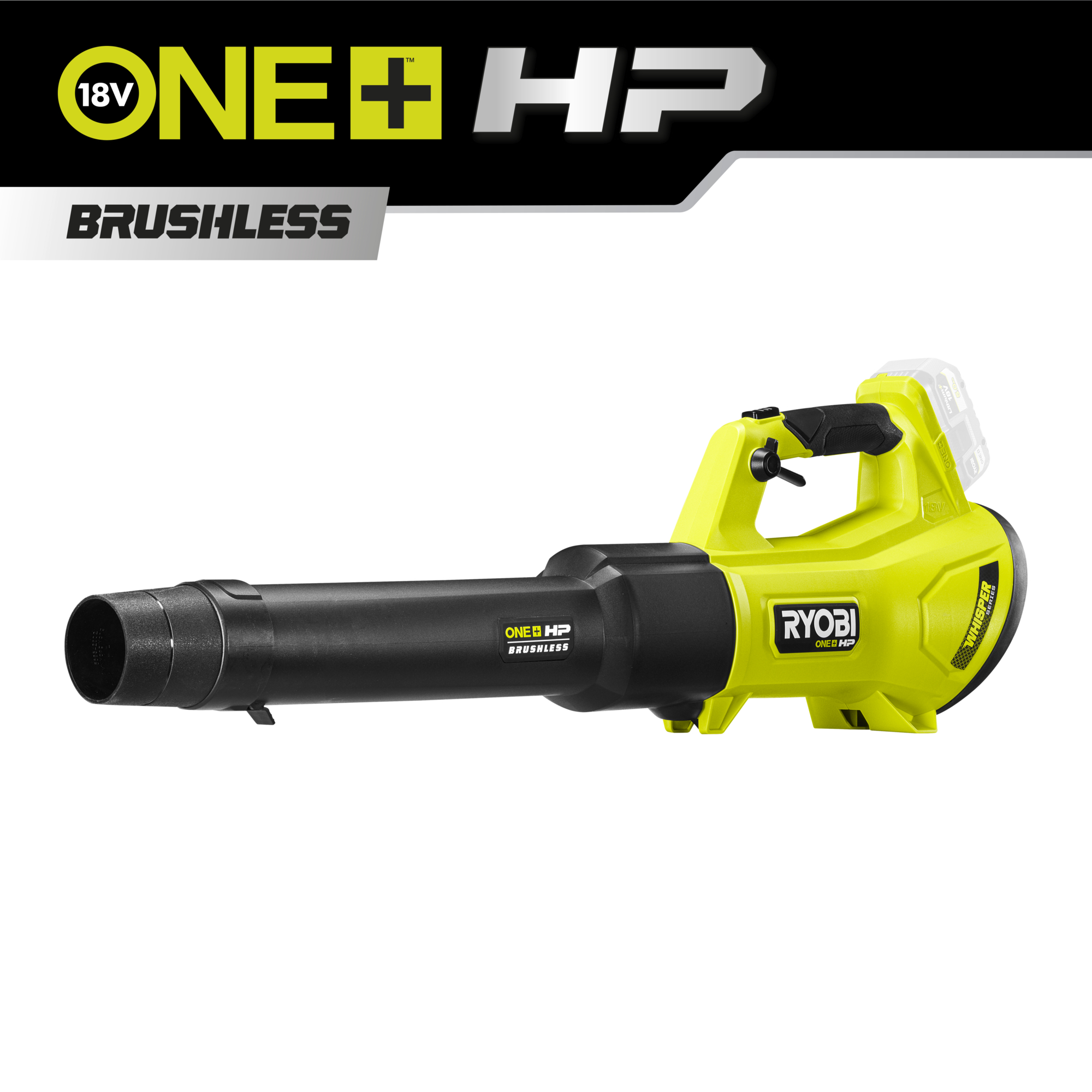 Ryobi 18 V ONE+ HP Whisper™ Brushless Akku-Laubgebläse RY18BLXD-0, ohne Akku und Ladegerät